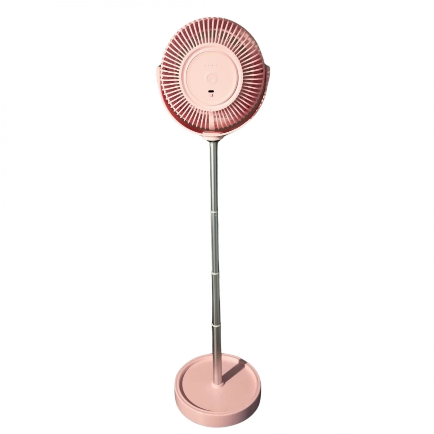 bigmate Pembe Masa Tipi Midi Fan – Taşınabilir Şarjlı Kademeli Hız ve Yükseklik Ayarı YS2298B