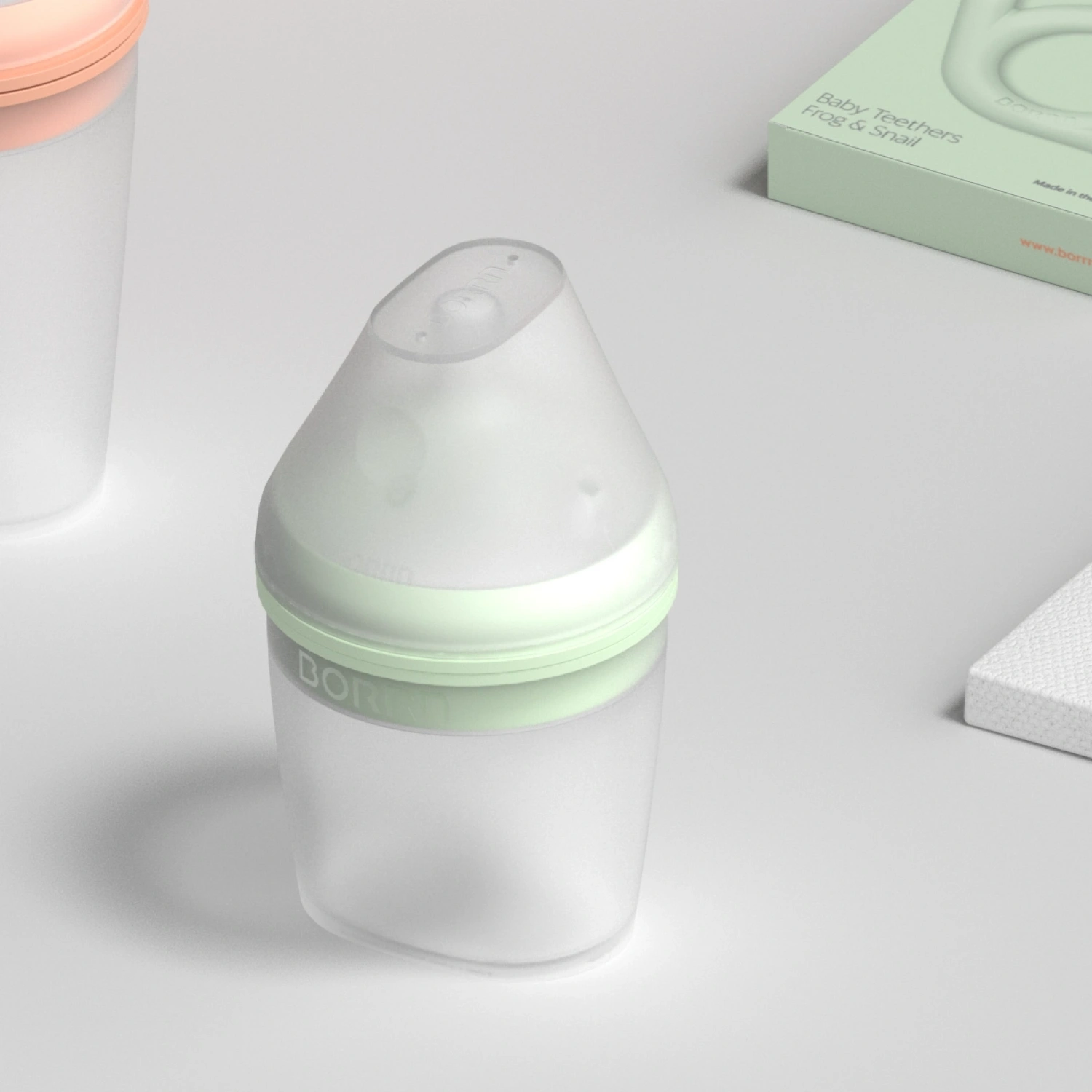 Borrn Antikolik Silikon Biberon 150ml - Yeşil