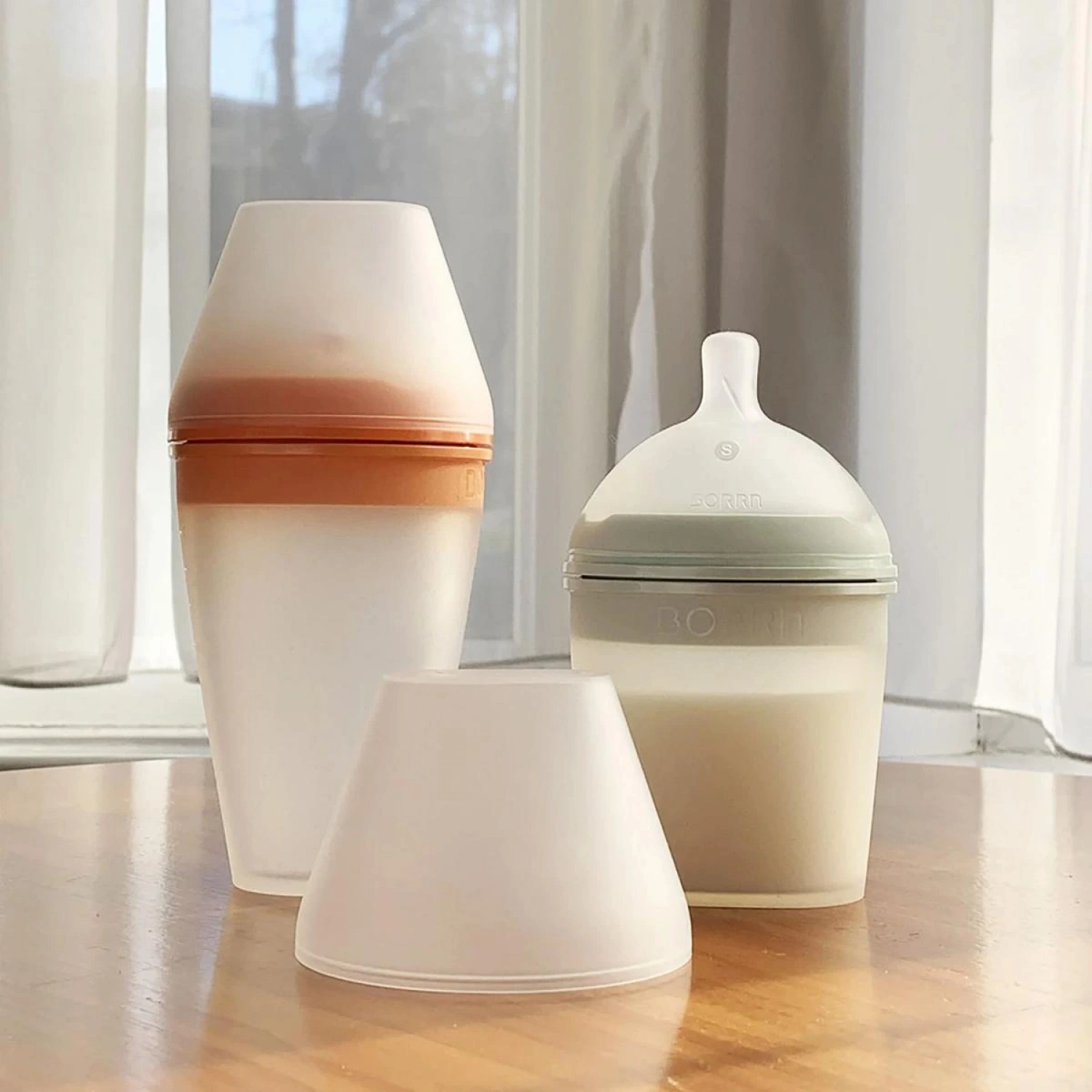 Borrn Antikolik Silikon Biberon 240ml - Turuncu