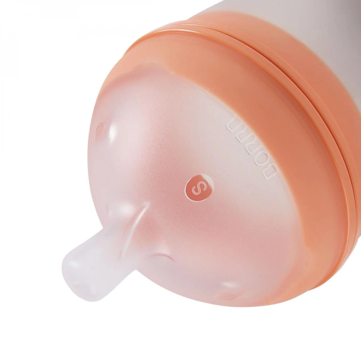 Borrn Antikolik Silikon Biberon Emziği Orta Akışlı 3-6 Ay Turuncu