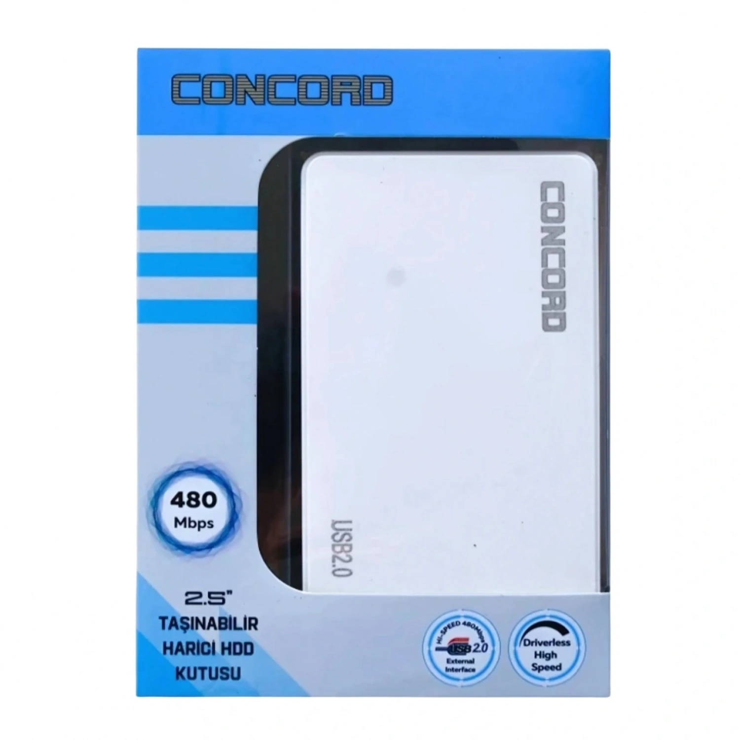 CONCORD C-854 2.5 HDD USB 2.0 CASE (Beyaz)
