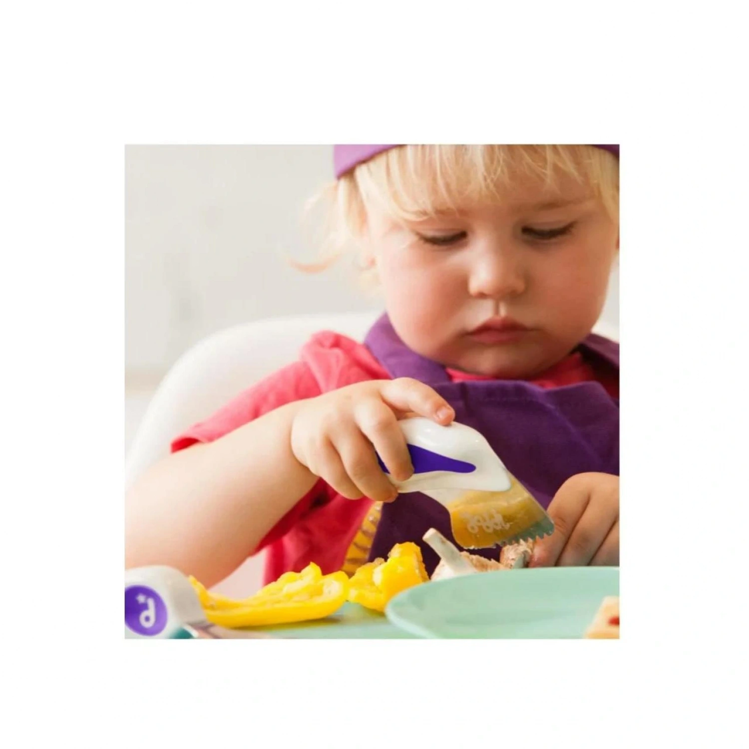 Doddl 3lü Çatal Kaşık Bıçak Seti 1-5 Yaş - İndigo