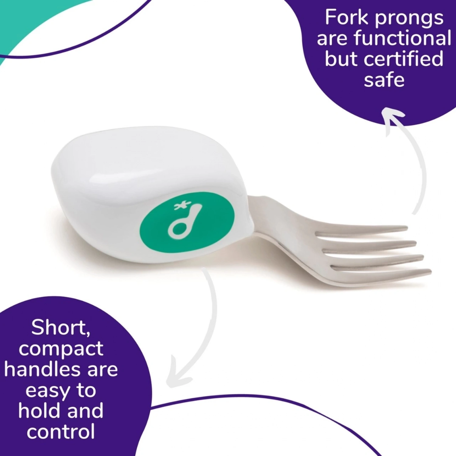 Doddl Çocuklar için Çatal Kaşık Seti 1-5 Yaş - Aqua