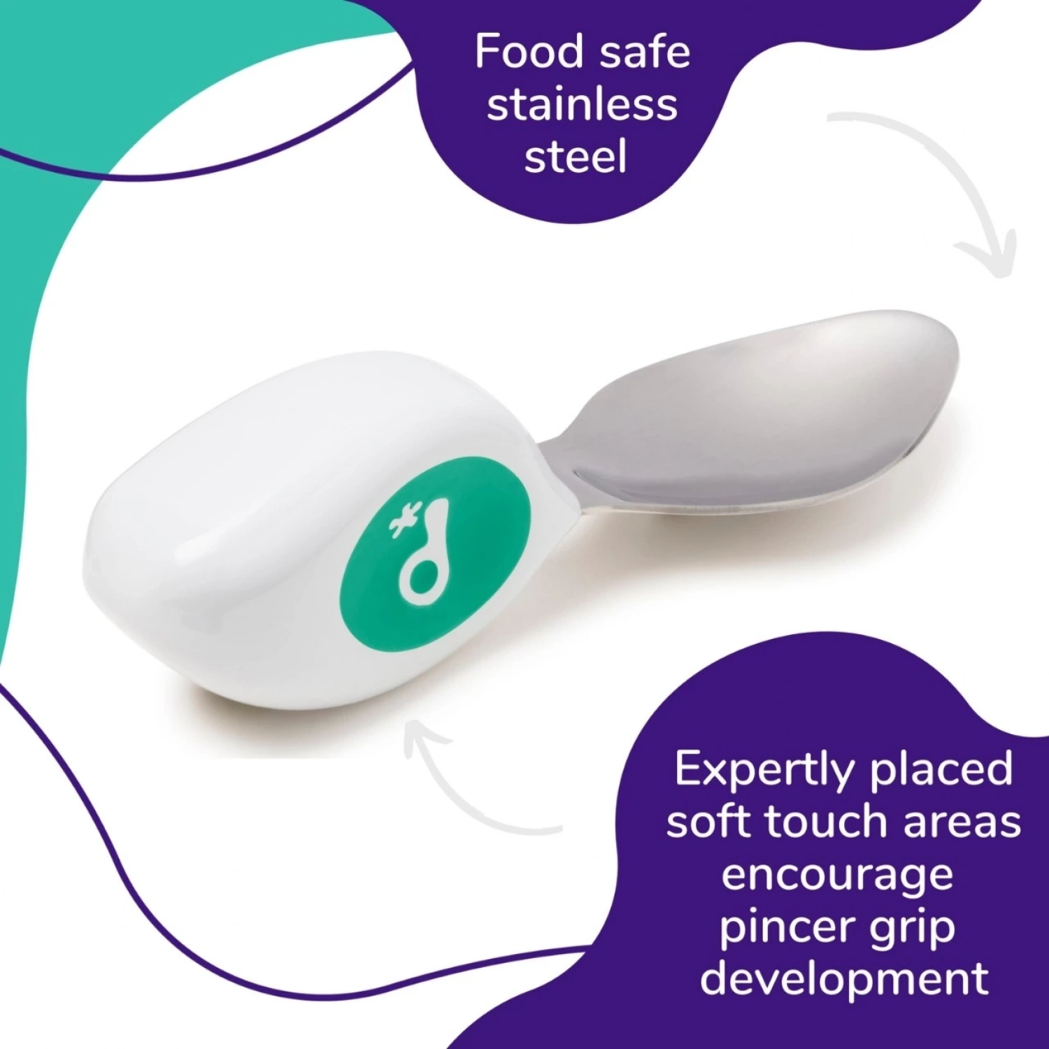 Doddl Çocuklar için Çatal Kaşık Seti 1-5 Yaş - Aqua