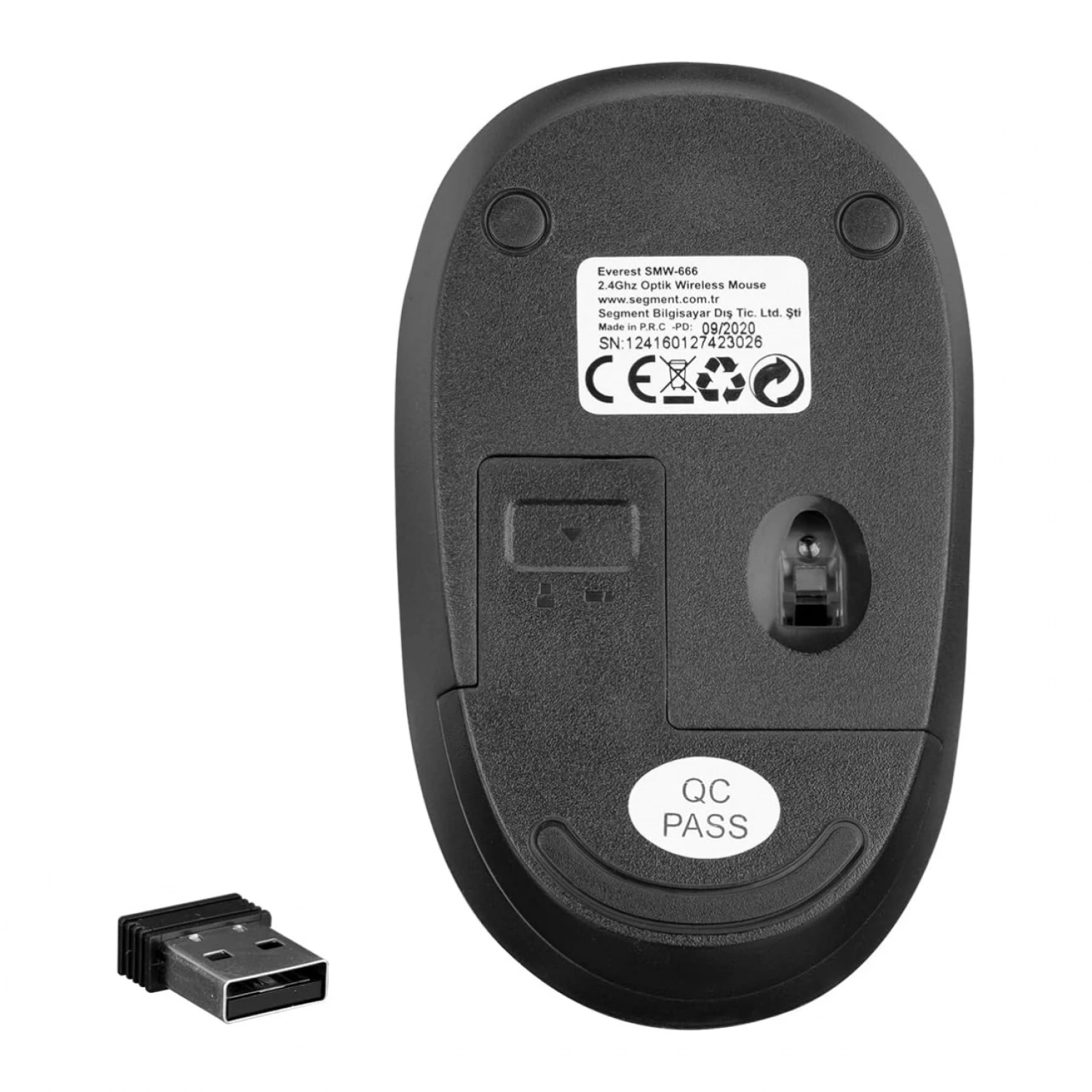 Everest SMW-666 Siyah Usb 2.4Ghz Optik Wireless Mouse