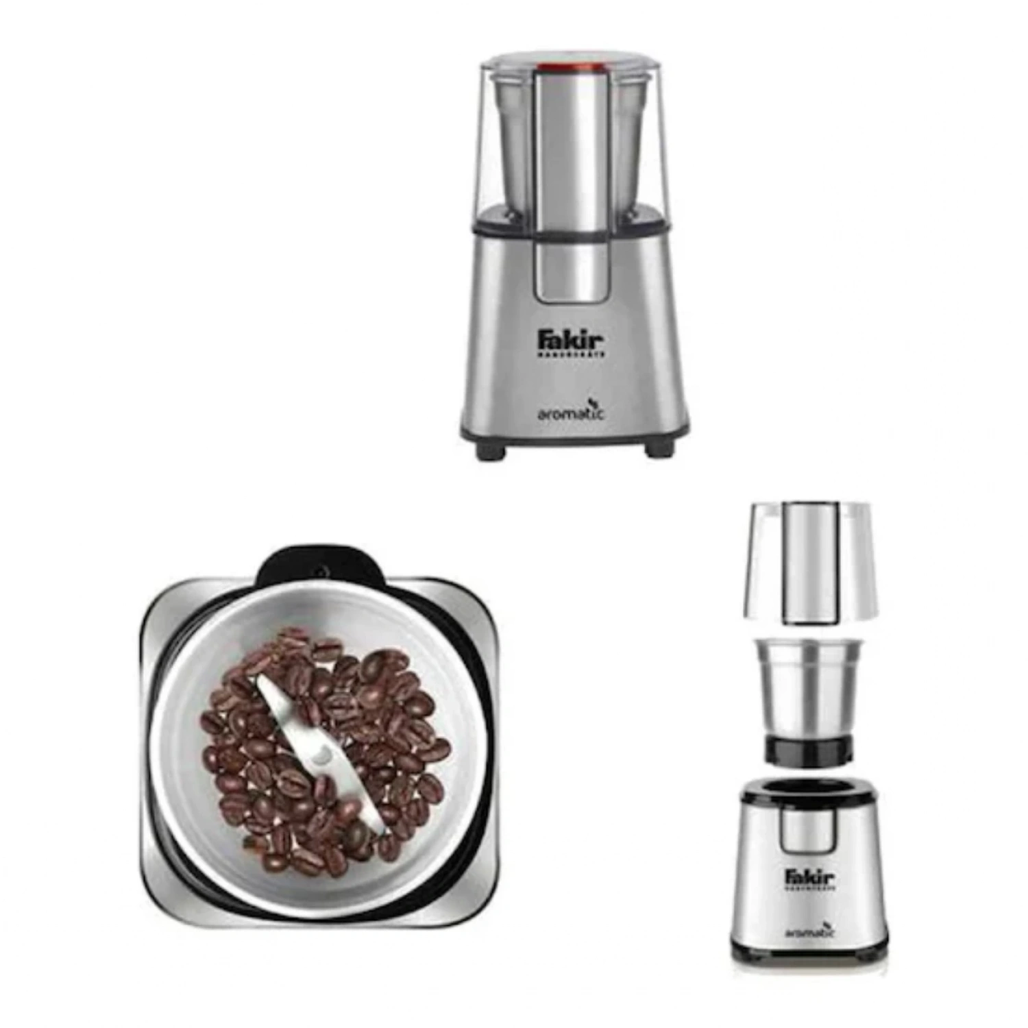 Fakir Aromatic Paslanmaz Çelik Gövde 220W Kahve Ve Baharat Öğütücü