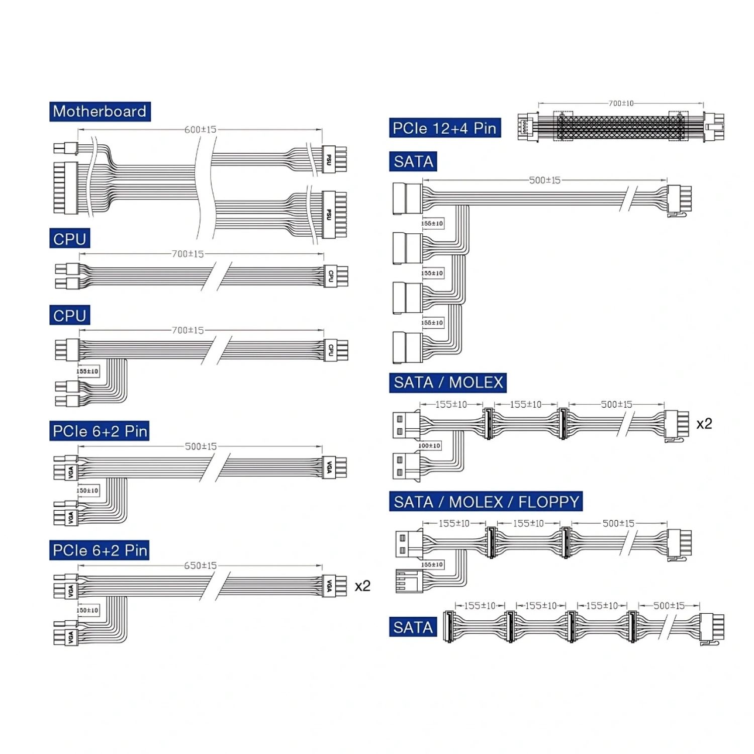 Fsp Hydro Ptm Pro HPT2-1200M Gen5 1200W 80+Platinum Full Modüler Power Supply