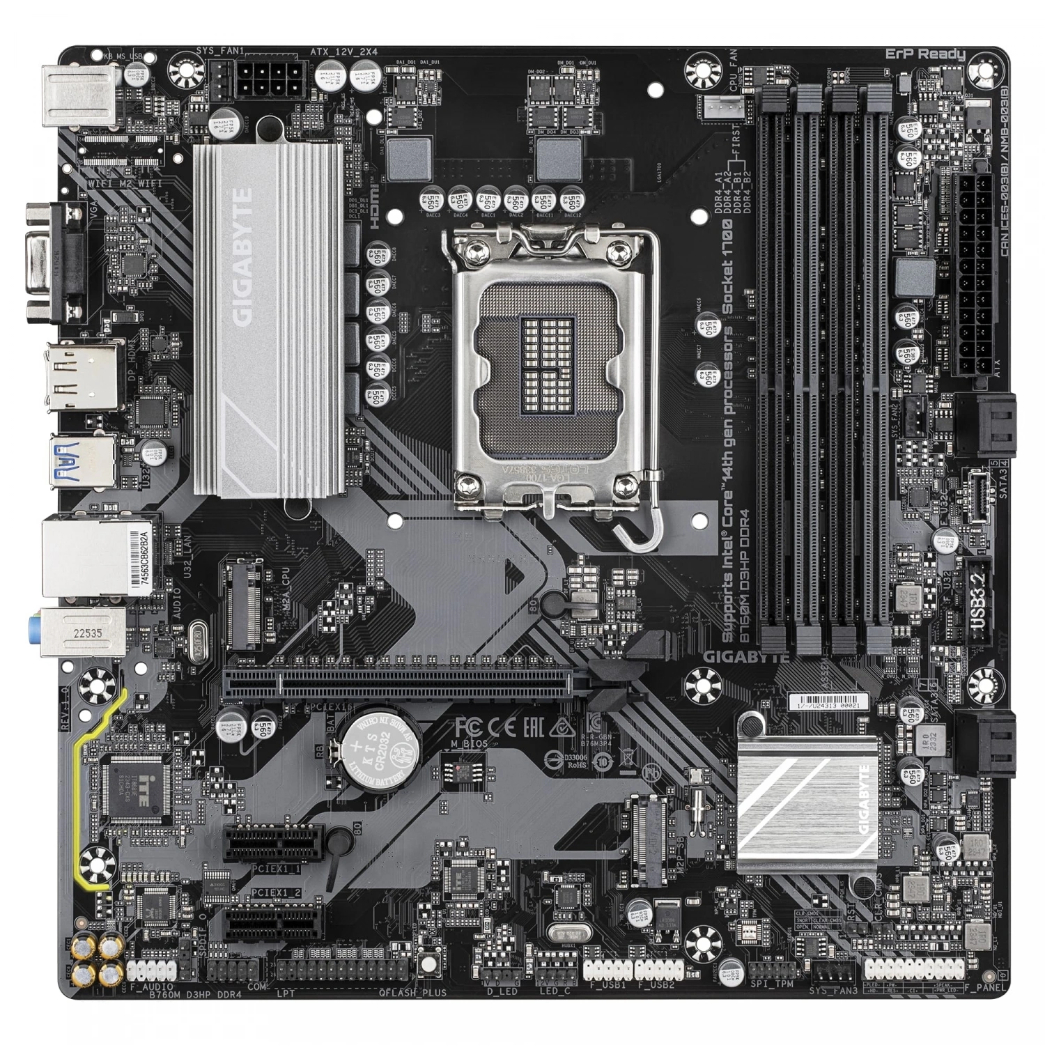 GIGABYTE B760M D3HP DDR4 VGA HDMI DP USB MATX 1700P