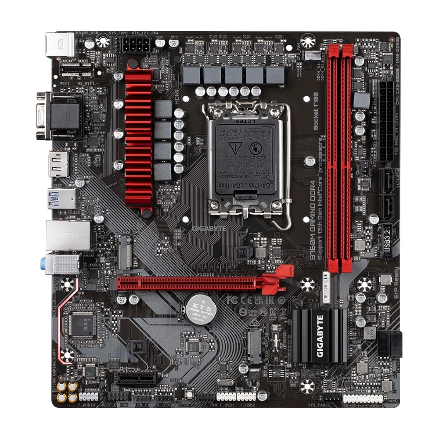 GIGABYTE B760M GAMING DDR4 M.2 HDMI DP MATX 1700P