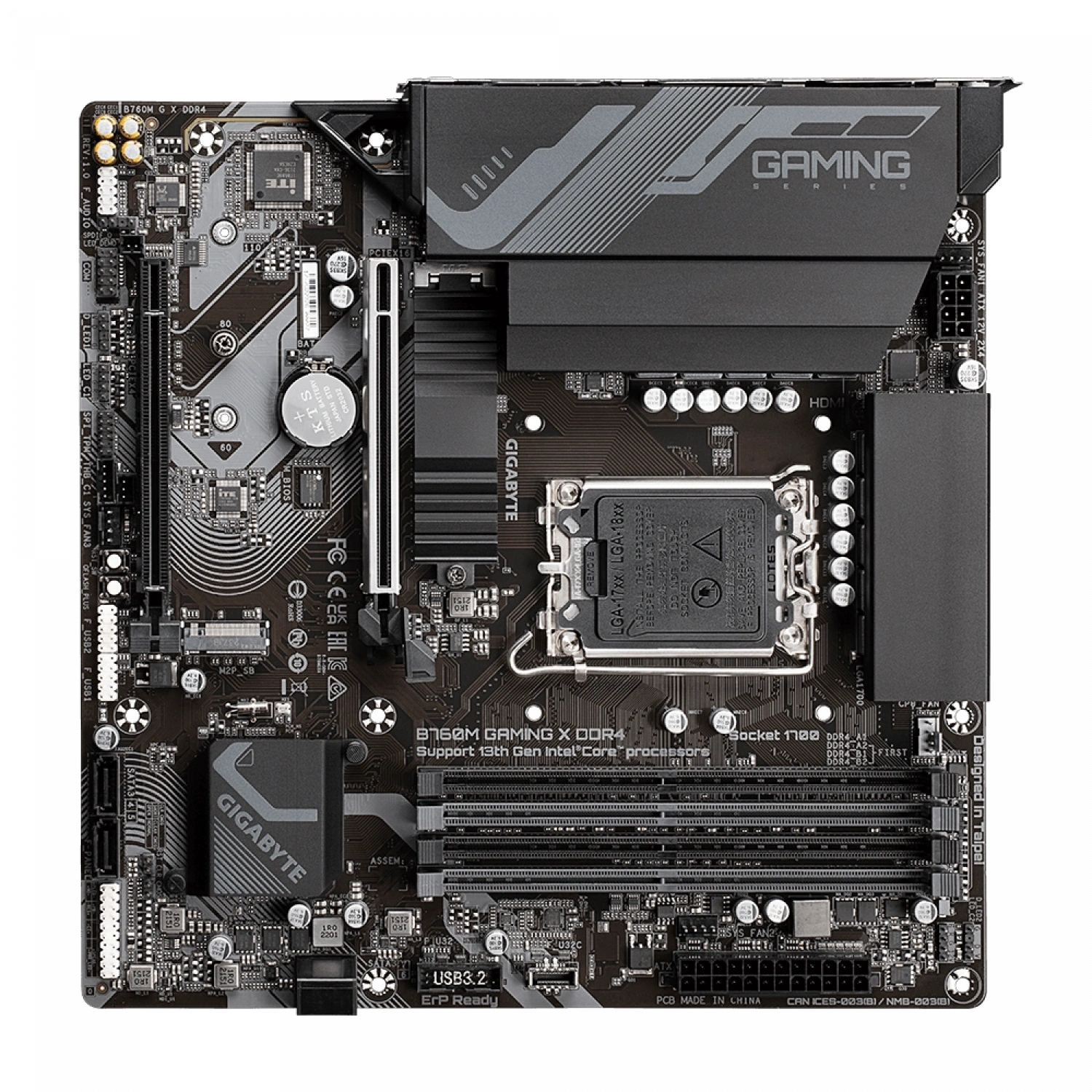 GIGABYTE B760M GAMING X DDR4 M.2 HDMI DP MATX 1700P