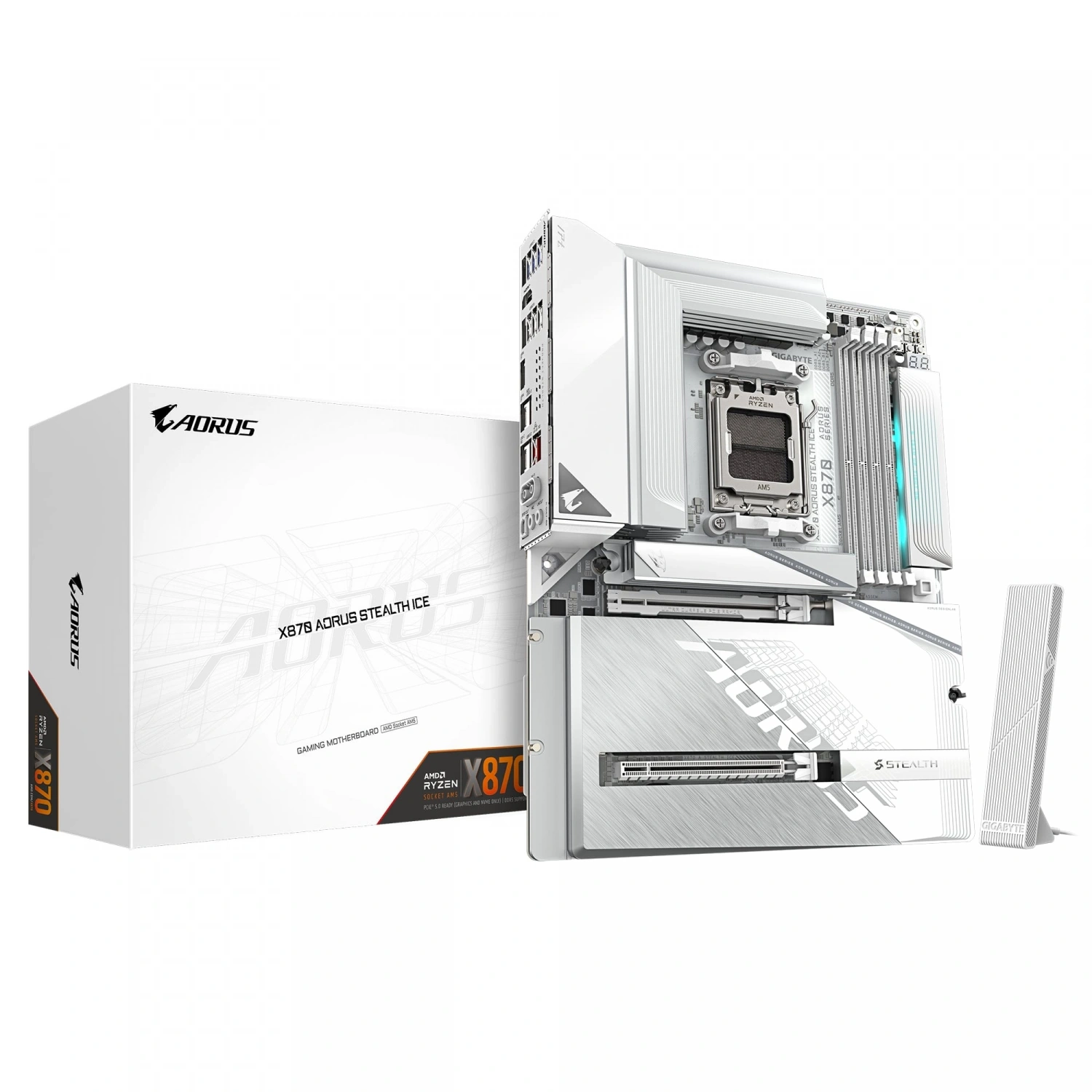 GIGABYTE X870 AORUS STEALTH ICE DDR5 M.2 HDMI DP ATX AM5