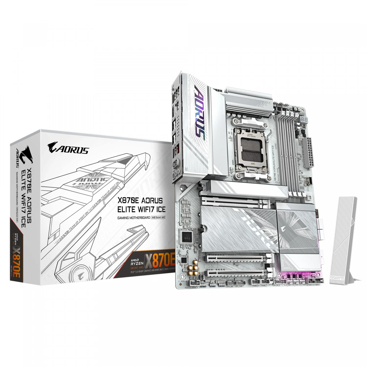 GIGABYTE X870E AORUS ELITE WIFI7 ICE DDR5 M.2 HDMI DP ATX AM5