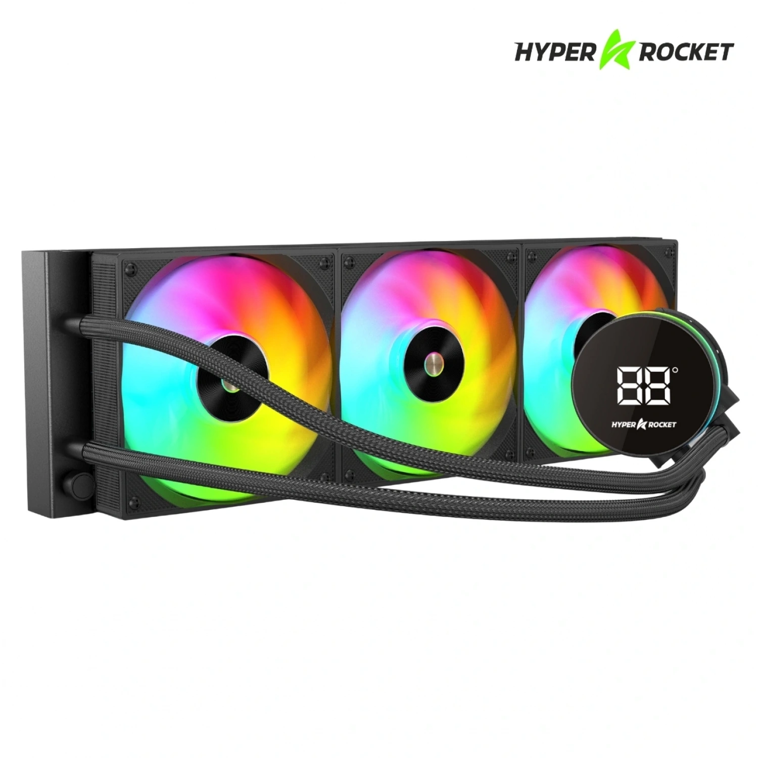 Hyper Rocket 360MM ARGB WL360YN Siyah Sıcaklık Göstergeli İşlemci Sıvı Soğutucu