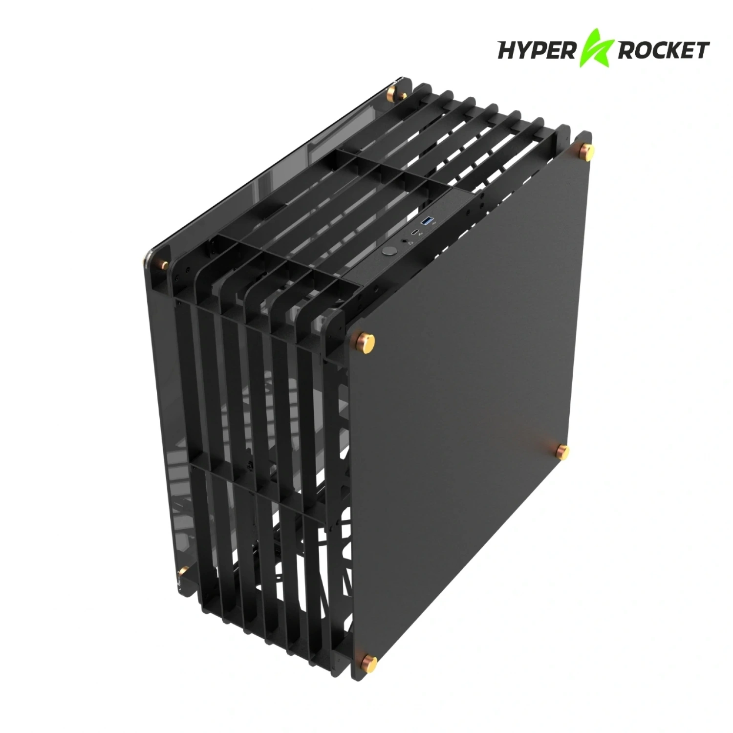 Hyper Rocket GRID M-ATX M-ITX Gaming Open Frame Siyah Oyuncu Kasası
