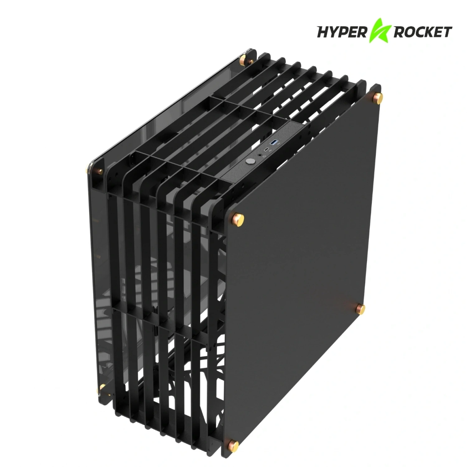 Hyper Rocket GRID M-ATX M-ITX Gaming Open Frame Siyah Oyuncu Kasası