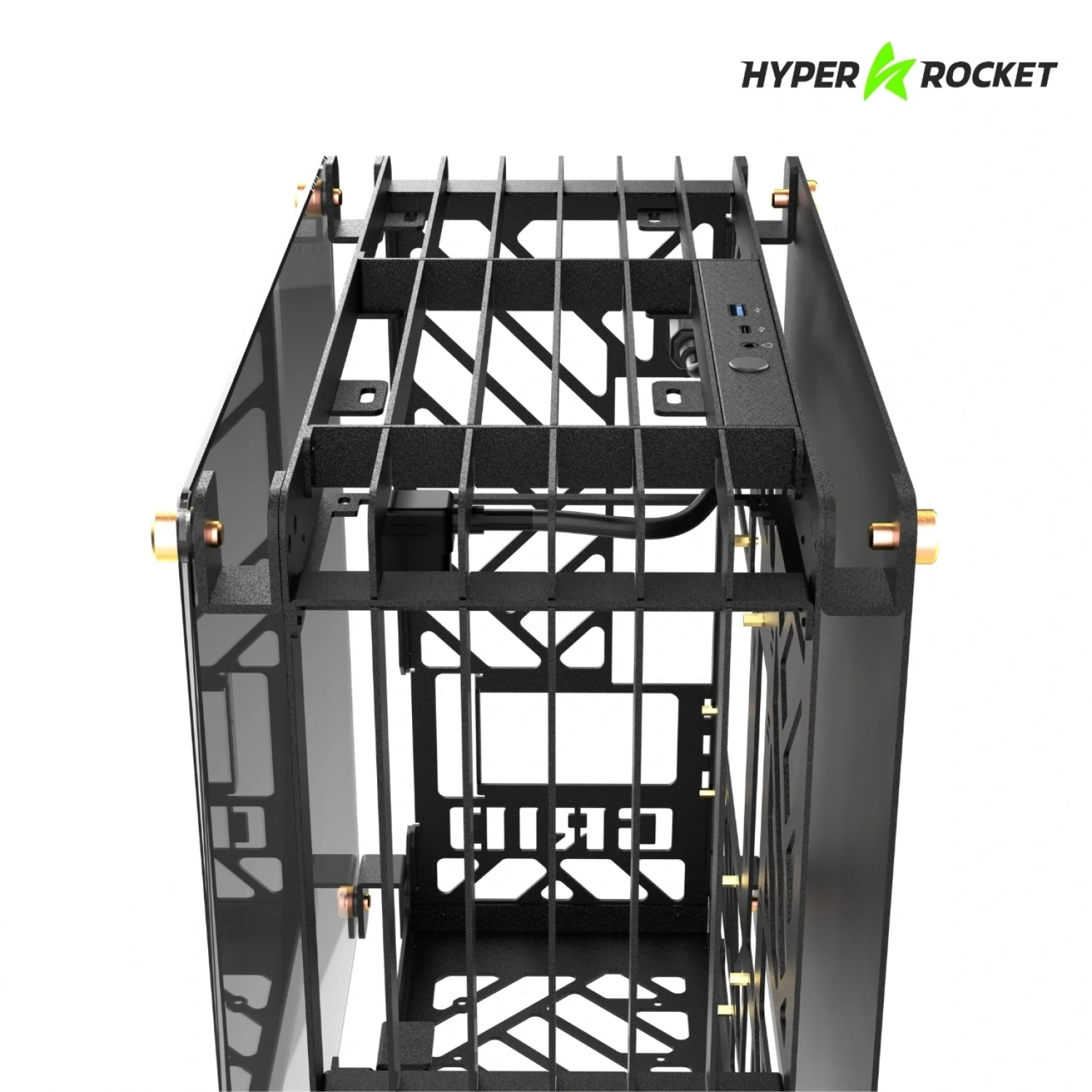 Hyper Rocket GRID M-ATX M-ITX Gaming Open Frame Siyah Oyuncu Kasası