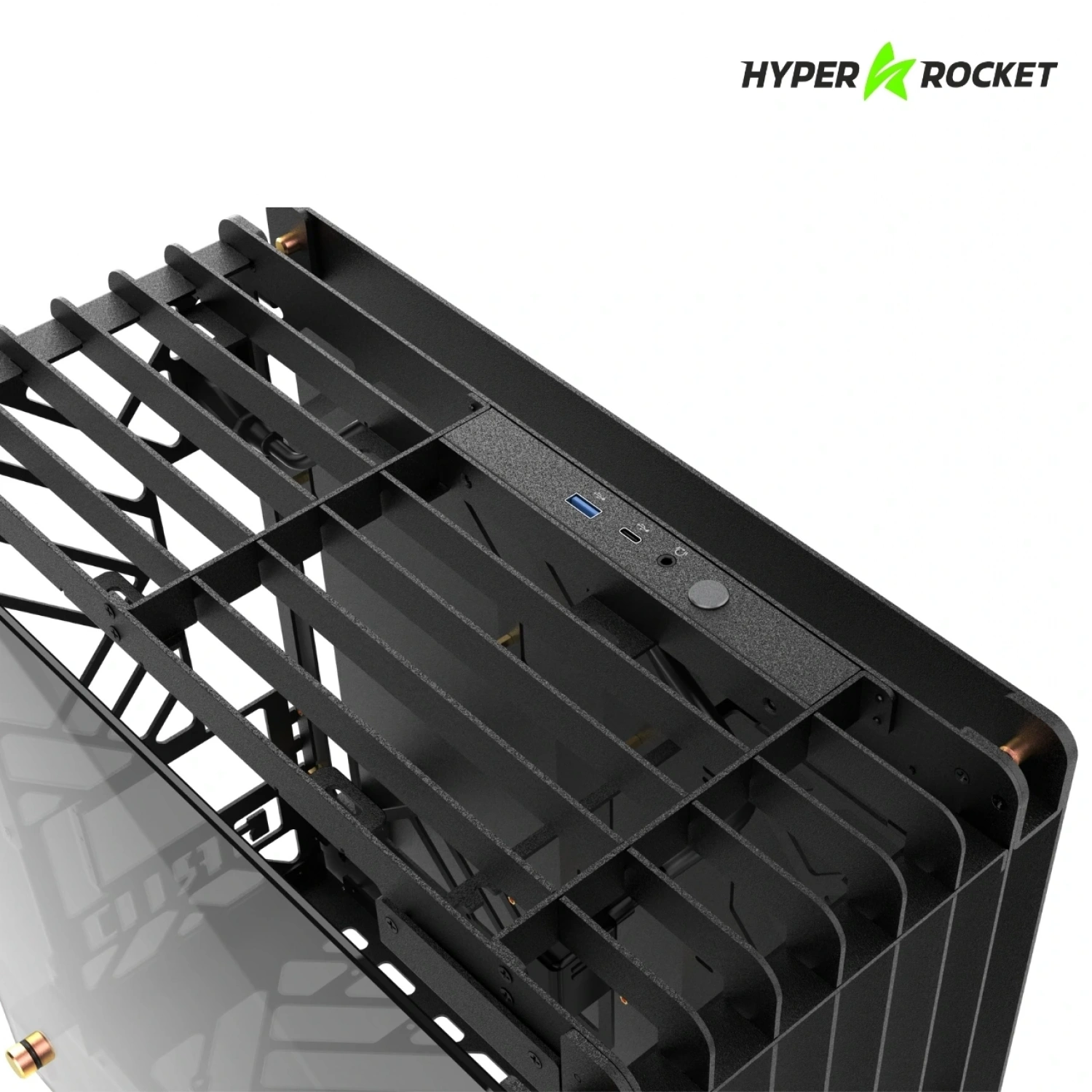 Hyper Rocket GRID M-ATX M-ITX Gaming Open Frame Siyah Oyuncu Kasası