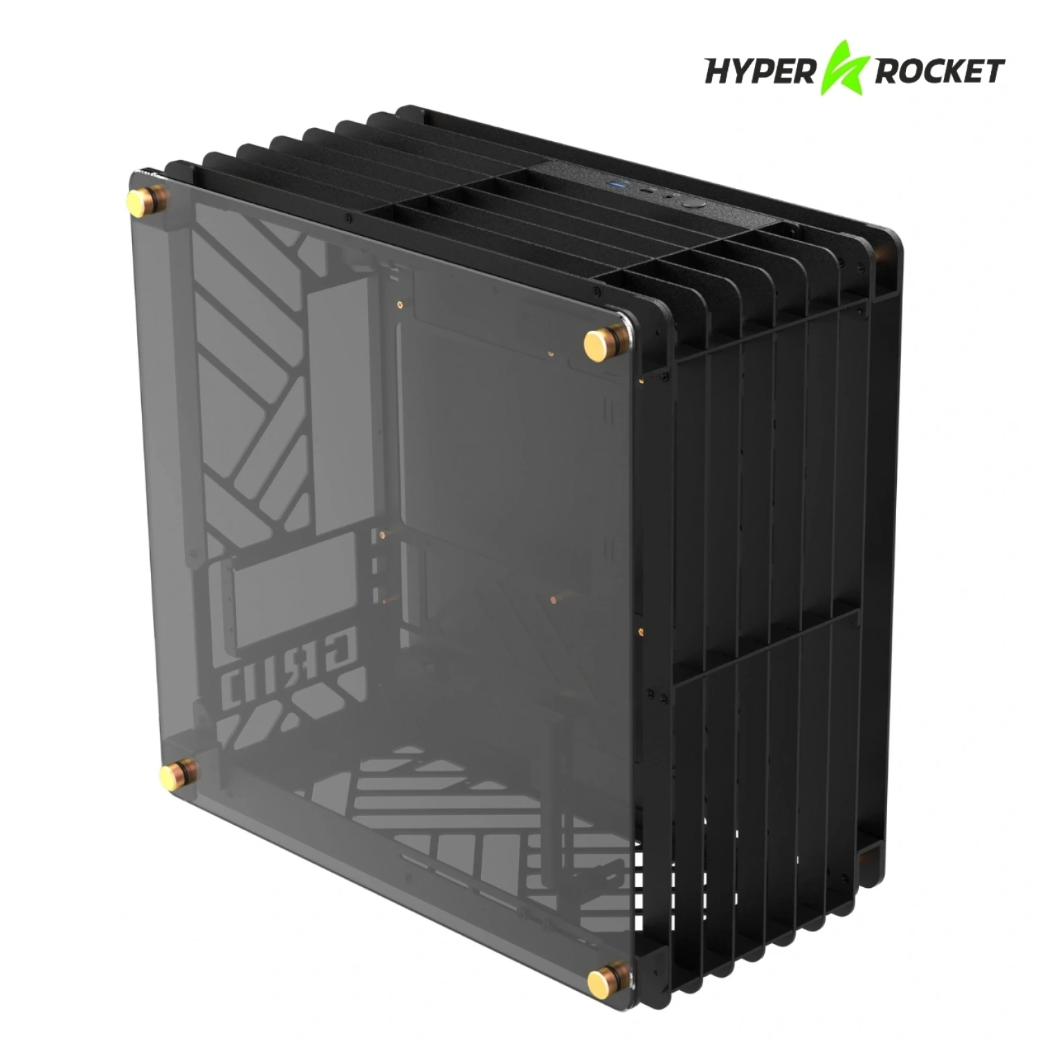 Hyper Rocket GRID M-ATX M-ITX Gaming Open Frame Siyah Oyuncu Kasası