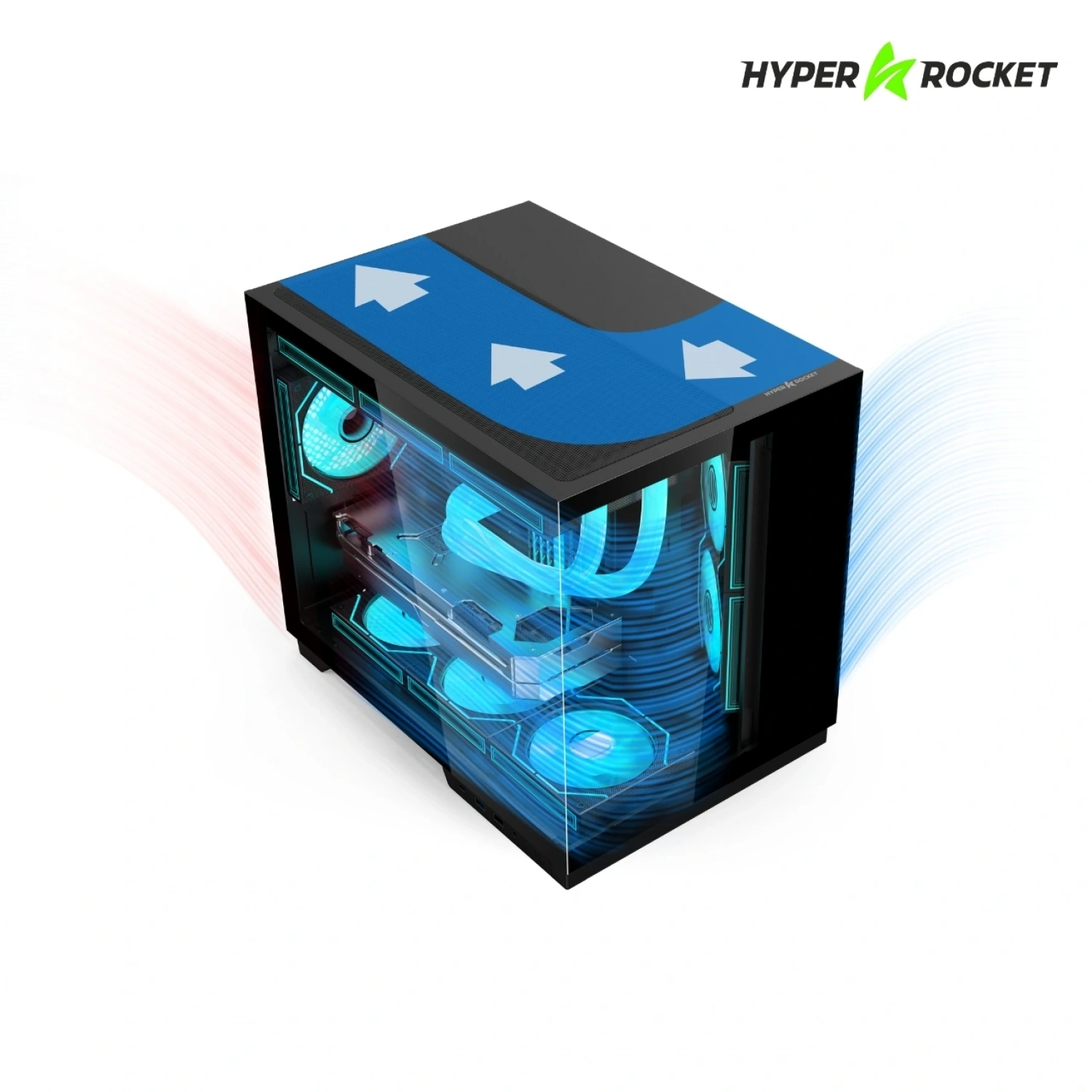 Hyper Rocket V332 BLK Micro-ATX Gaming Siyah Oyuncu Kasası + 650W PSU