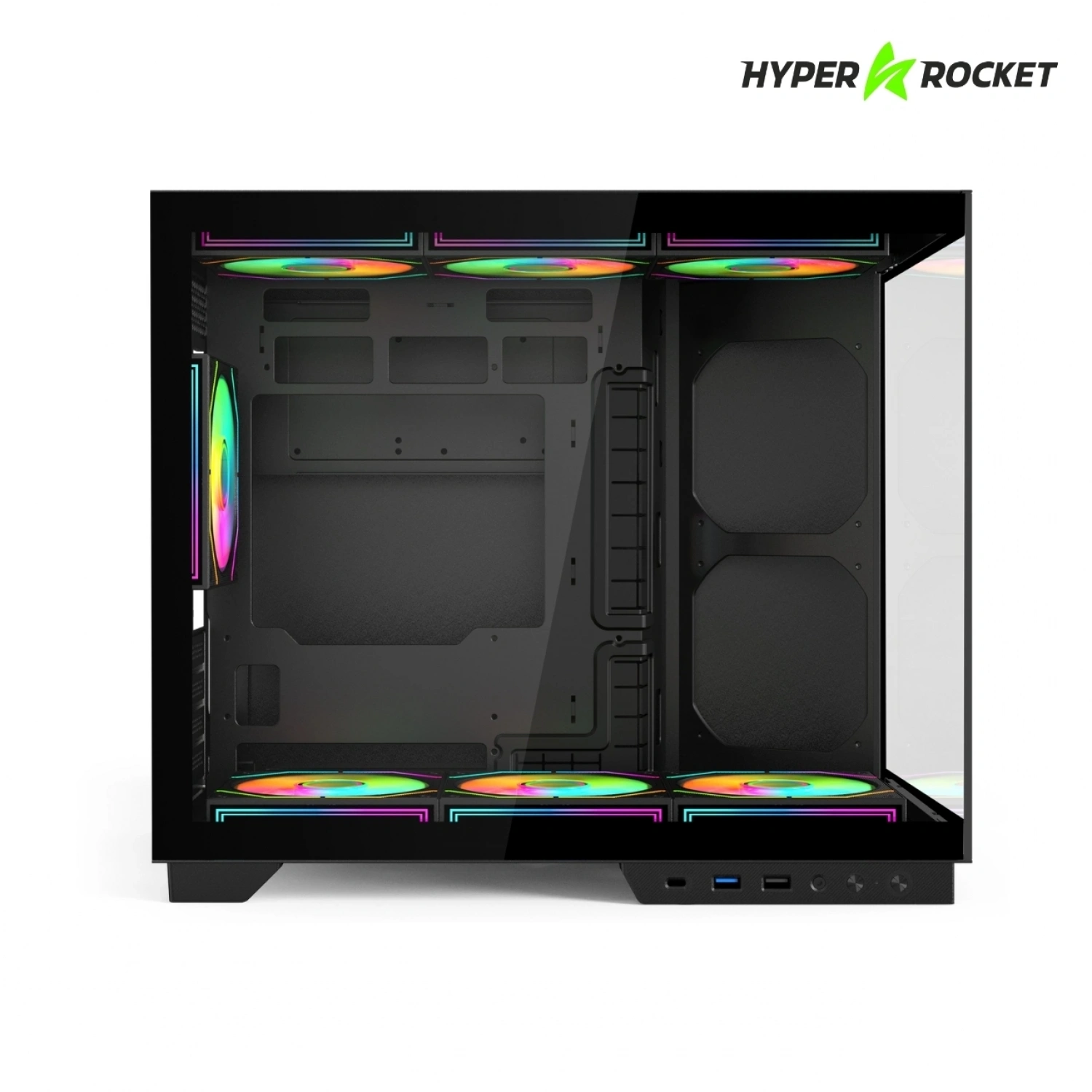 Hyper Rocket V332 BLK Micro-ATX Gaming Siyah Oyuncu Kasası + 650W PSU