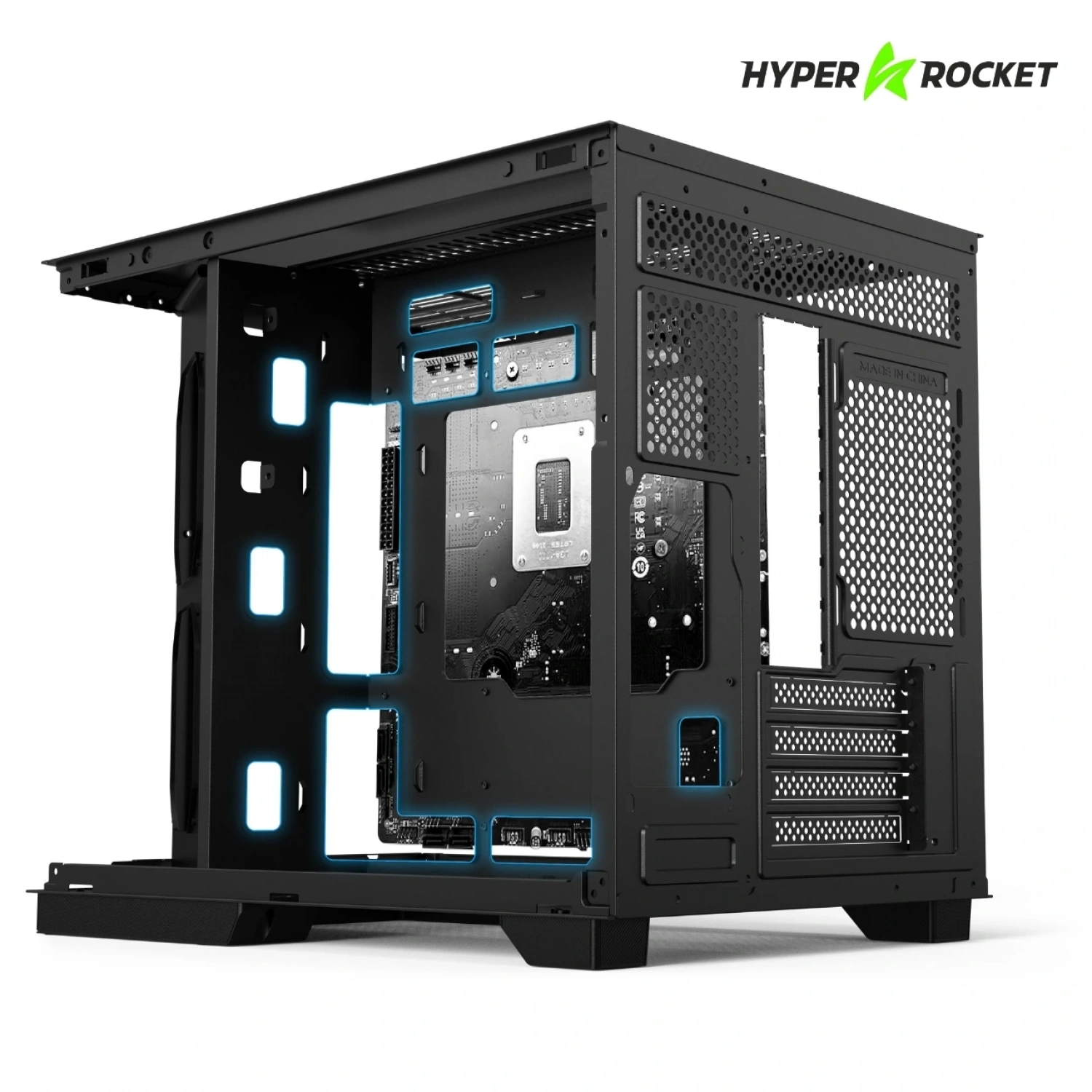 Hyper Rocket V332 BLK Micro-ATX Gaming Siyah Oyuncu Kasası + 650W PSU