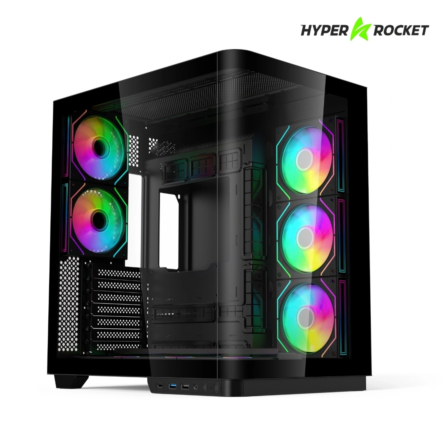 Hyper Rocket V335R BLK Micro-ATX Gaming Siyah Oyuncu Kasası + 850W PSU