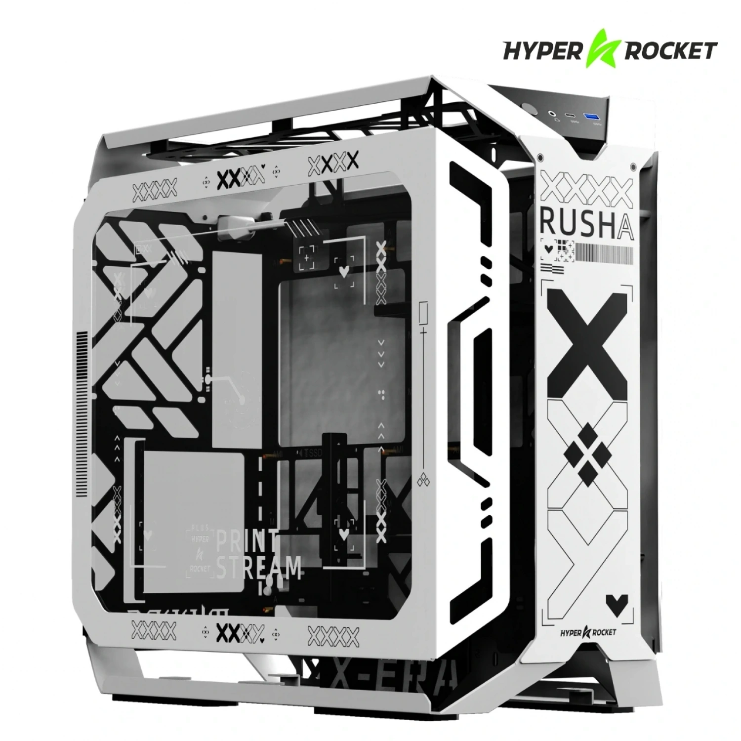 Hyper Rocket X-ERA PRO ATX RGB Gaming Beyaz Oyuncu Kasası