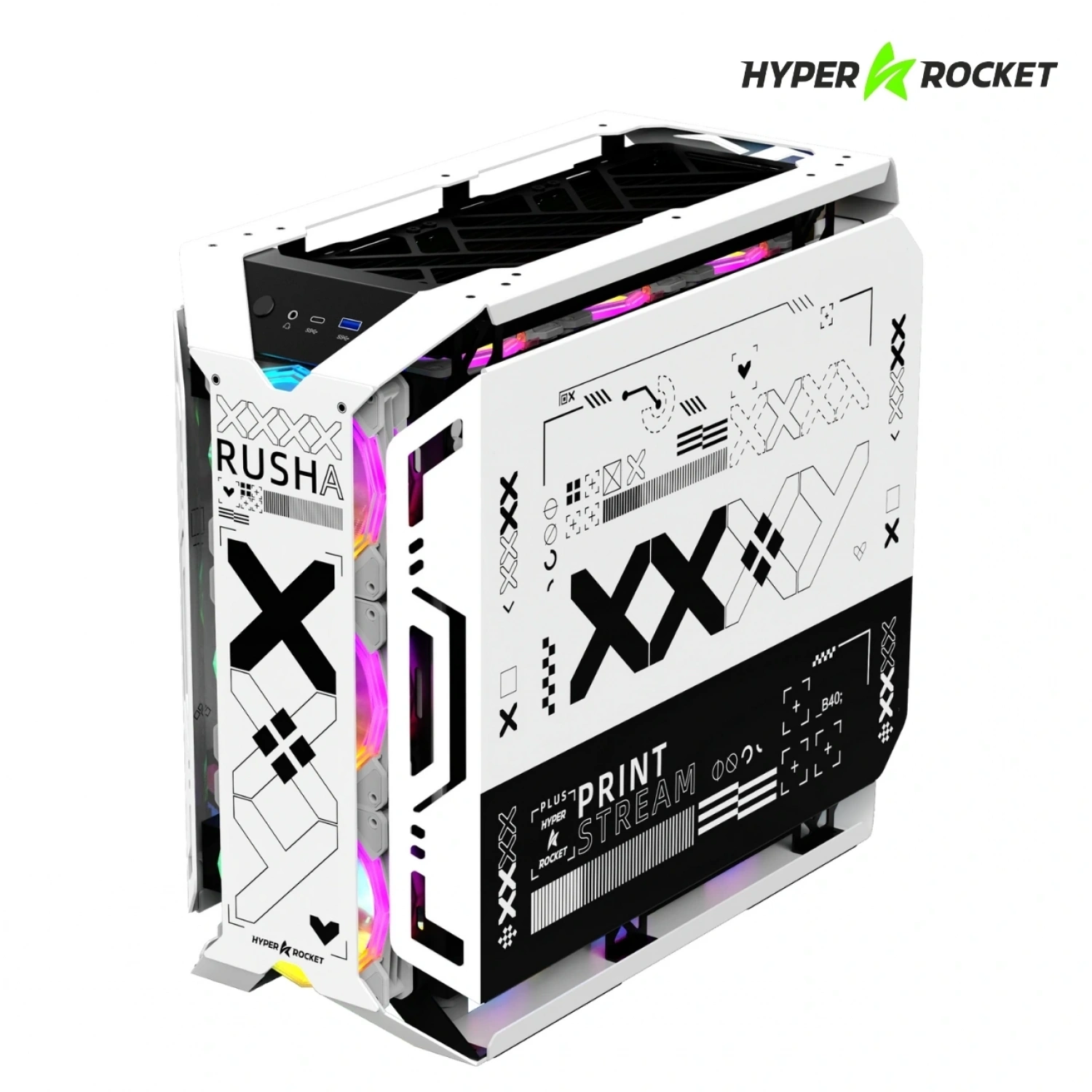 Hyper Rocket X-ERA PRO ATX RGB Gaming Beyaz Oyuncu Kasası