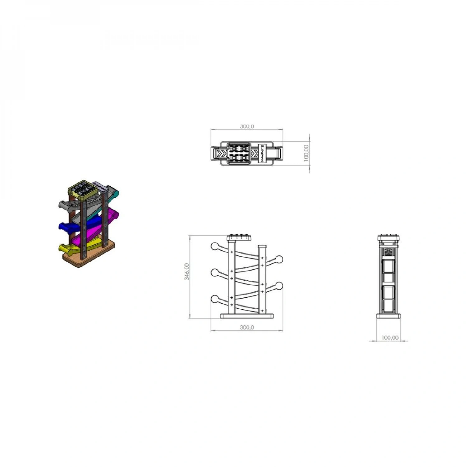Mars Factory Rampax5 Montessori Ahşap Yarış Arabalı Otopark