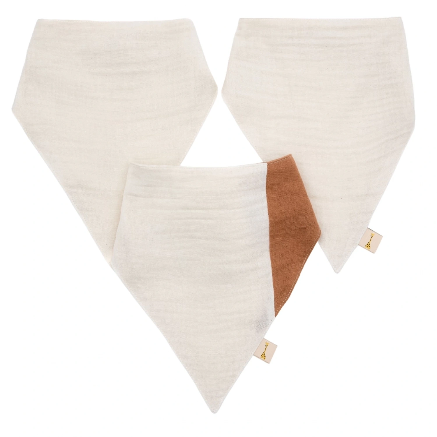 Miniboni 3lü Müslin Fular - Ekru