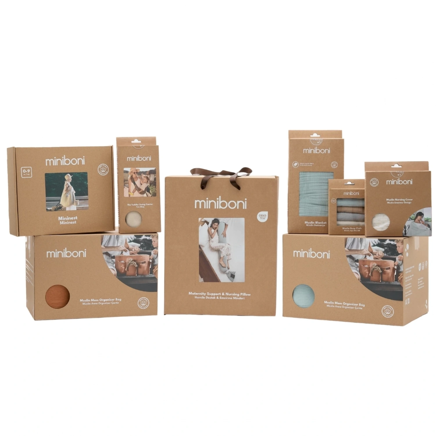 Miniboni Mininest Bebek Taşıyıcı - Grey