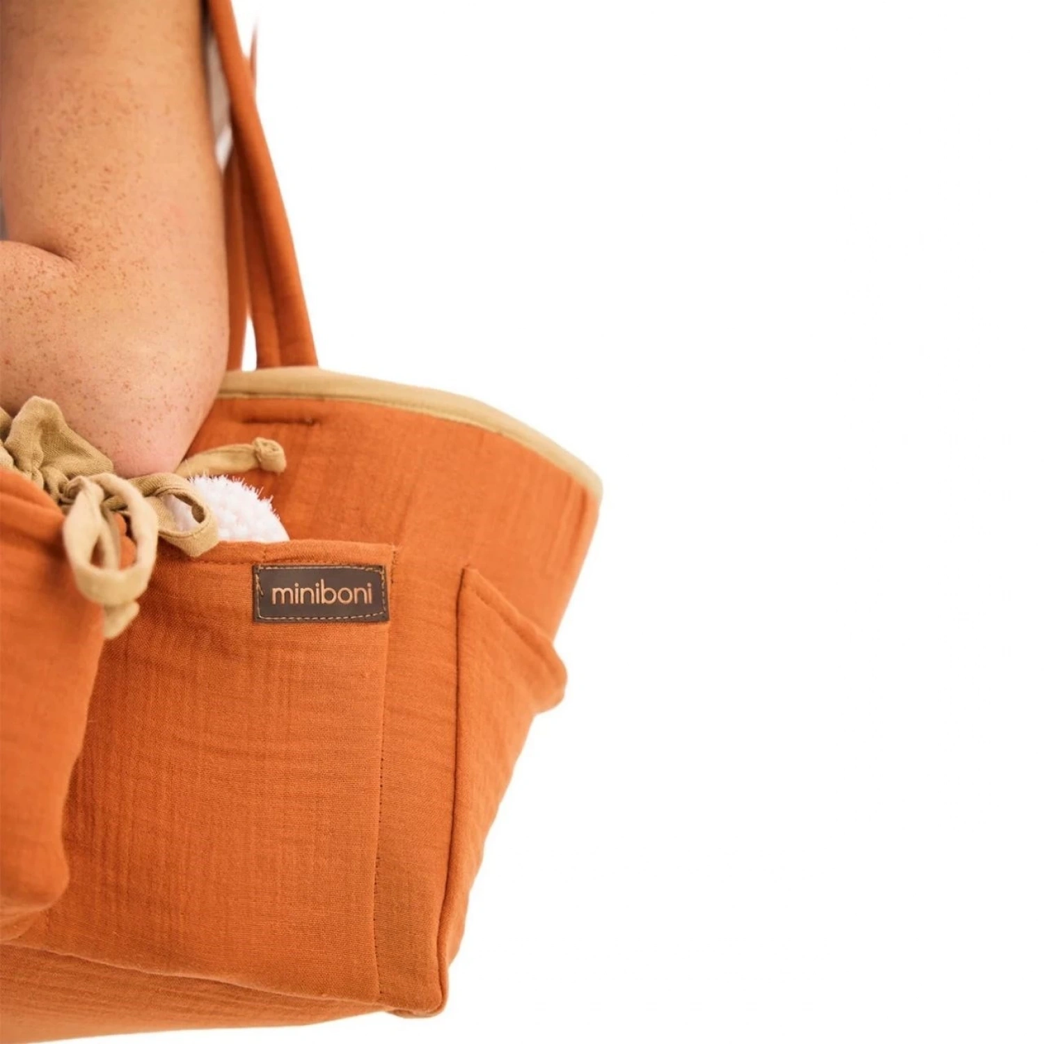 Miniboni Müslin Anne Organizer Çanta - Beige