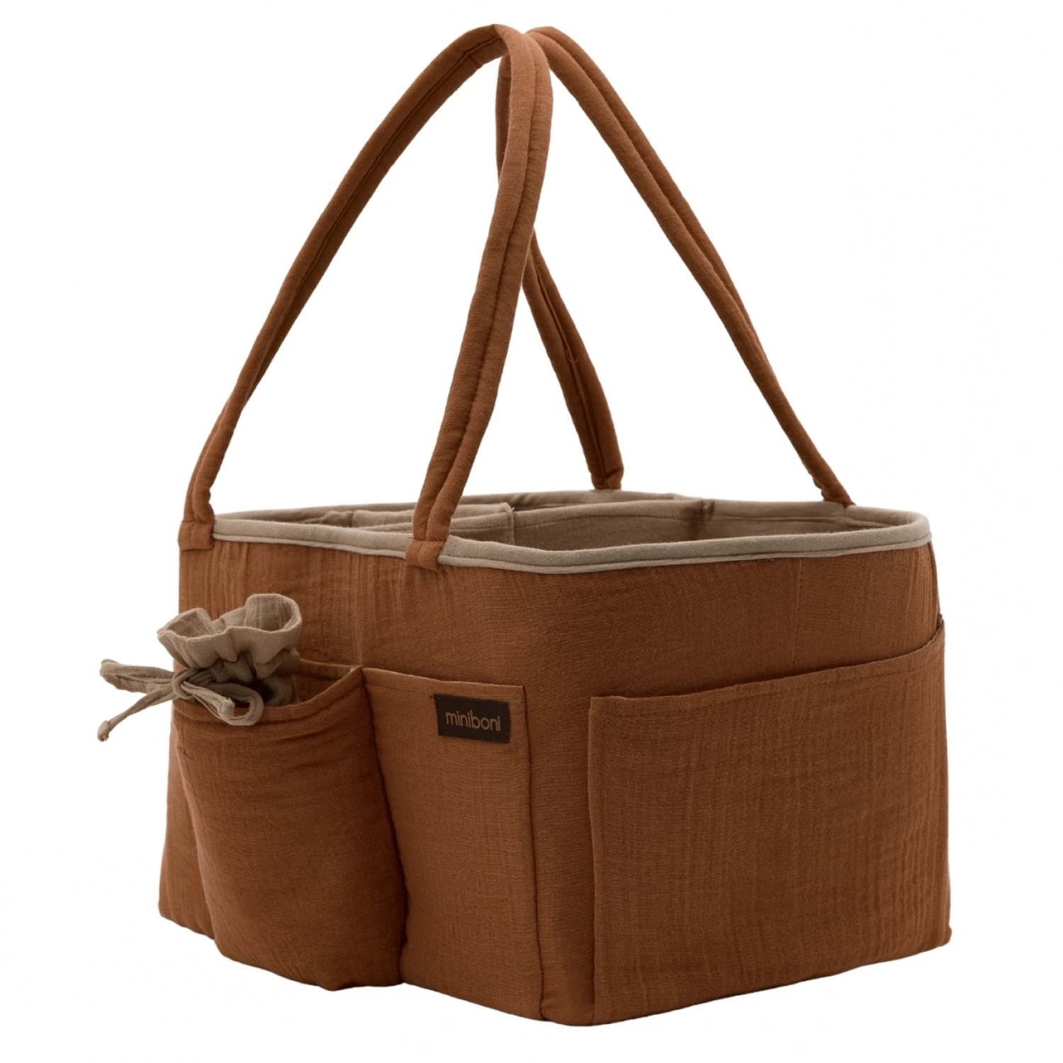 Miniboni Müslin Anne Organizer Çanta - Beige