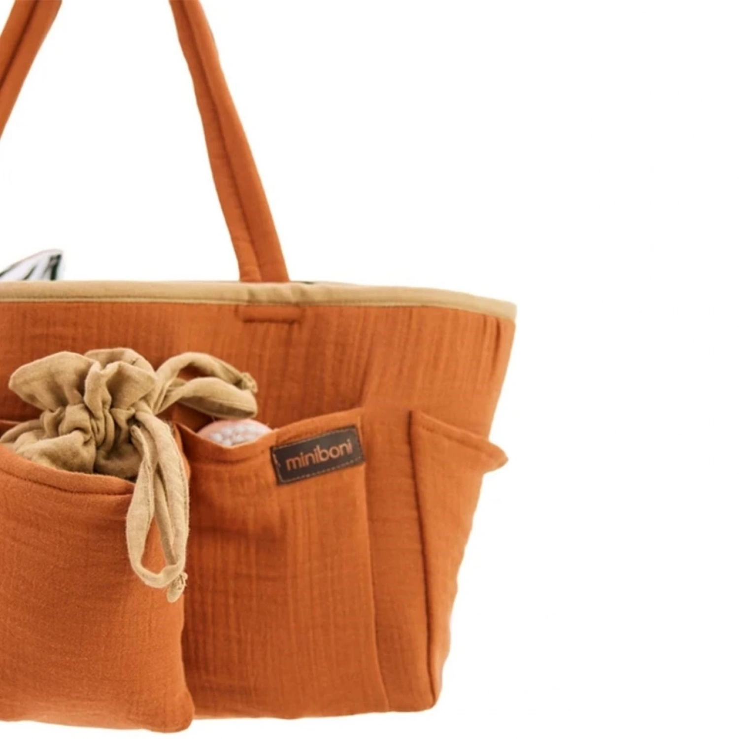 Miniboni Müslin Anne Organizer Çanta - Beige