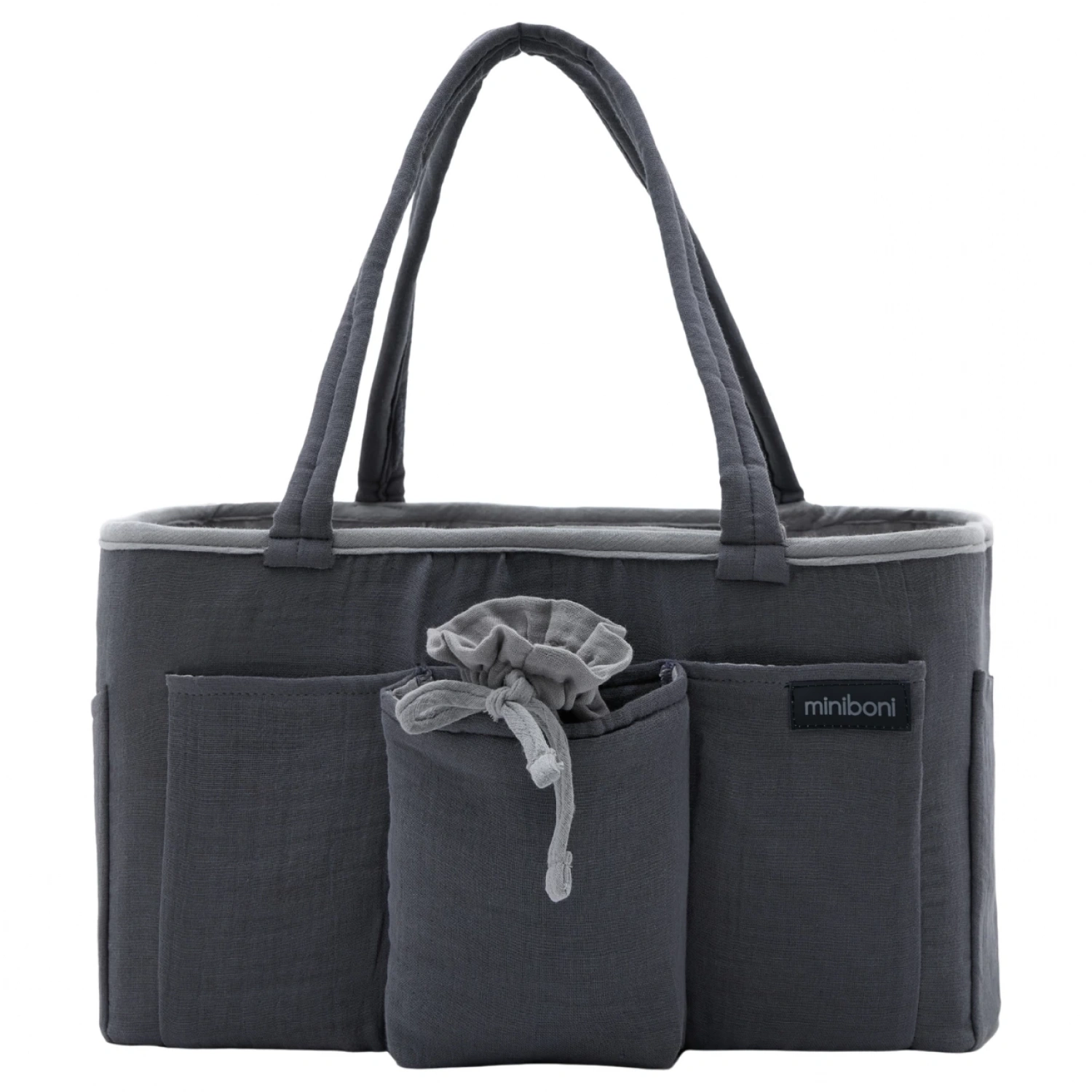 Miniboni Müslin Anne Organizer Çanta - Grey
