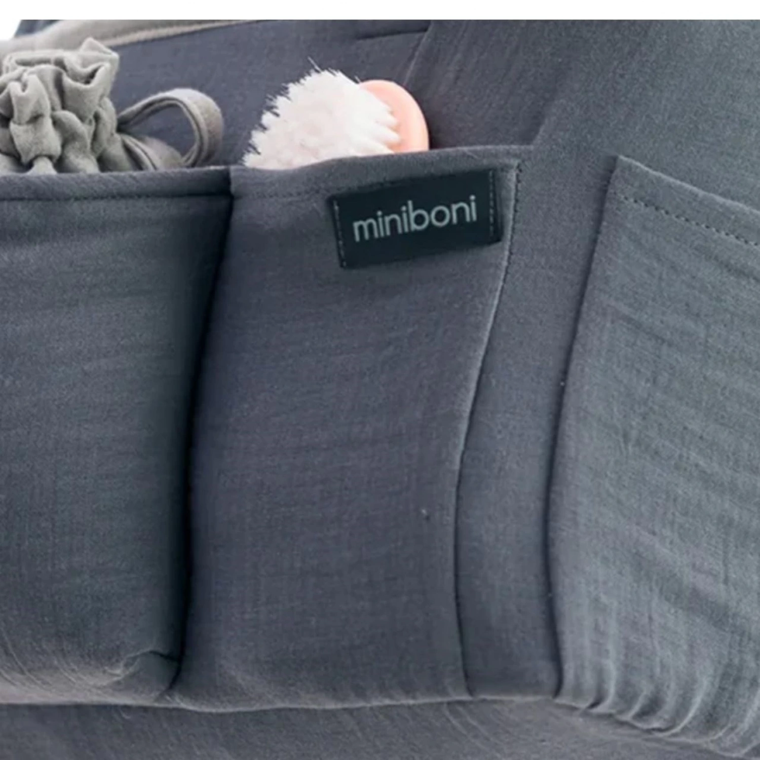 Miniboni Müslin Anne Organizer Çanta - Grey