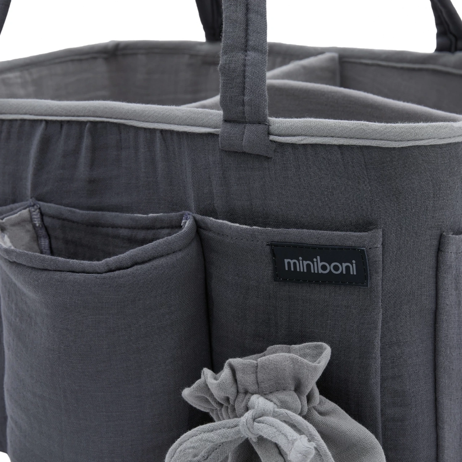 Miniboni Müslin Anne Organizer Çanta - Grey