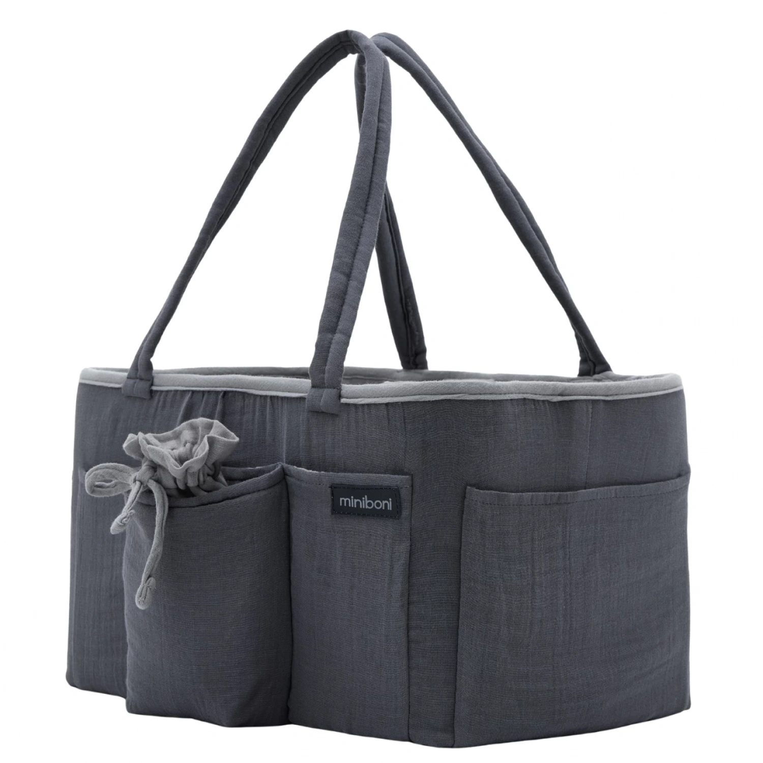 Miniboni Müslin Anne Organizer Çanta - Grey
