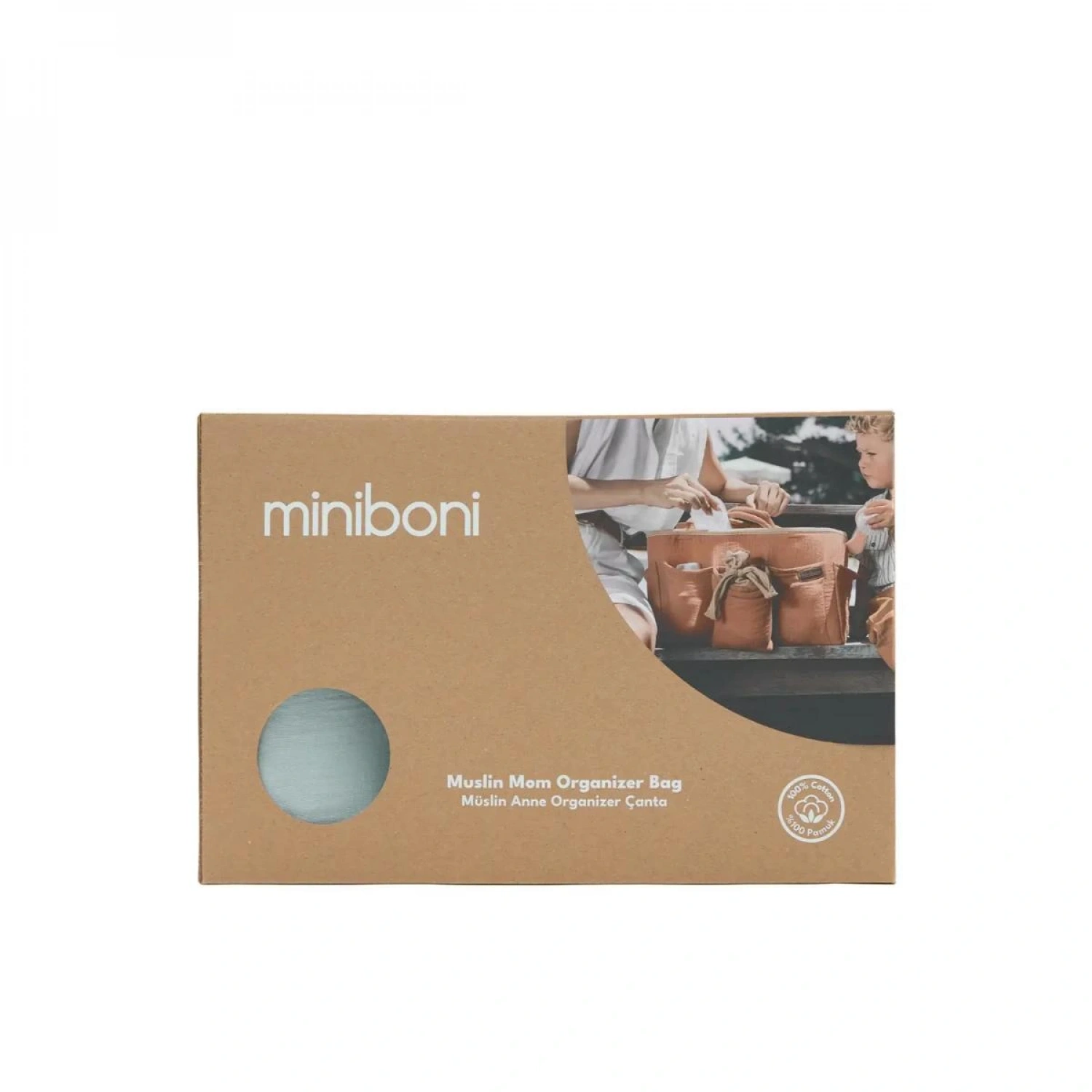 Miniboni Müslin Anne Organizer Çanta - Mint