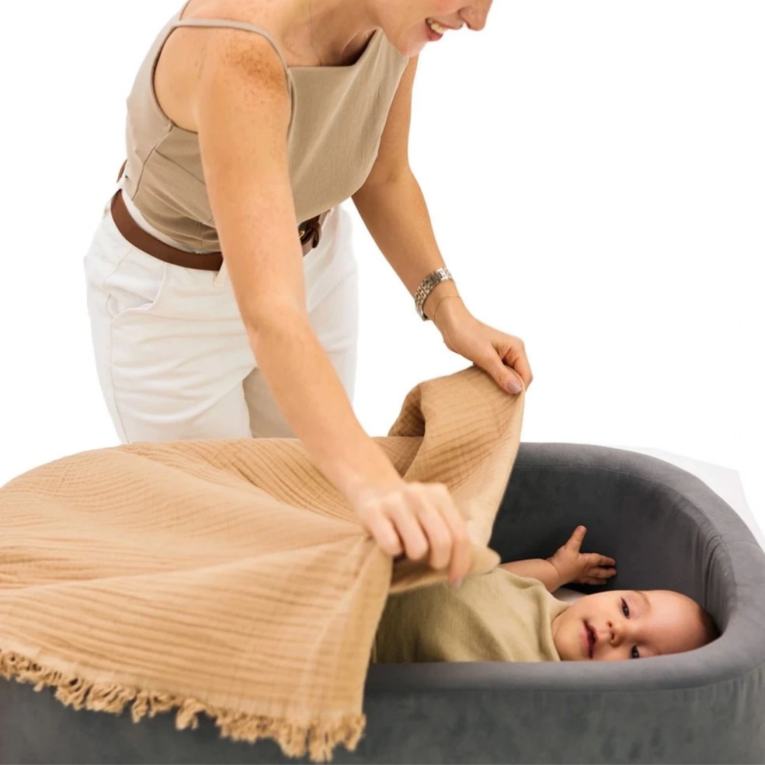 Miniboni Müslin Battaniye - Beige