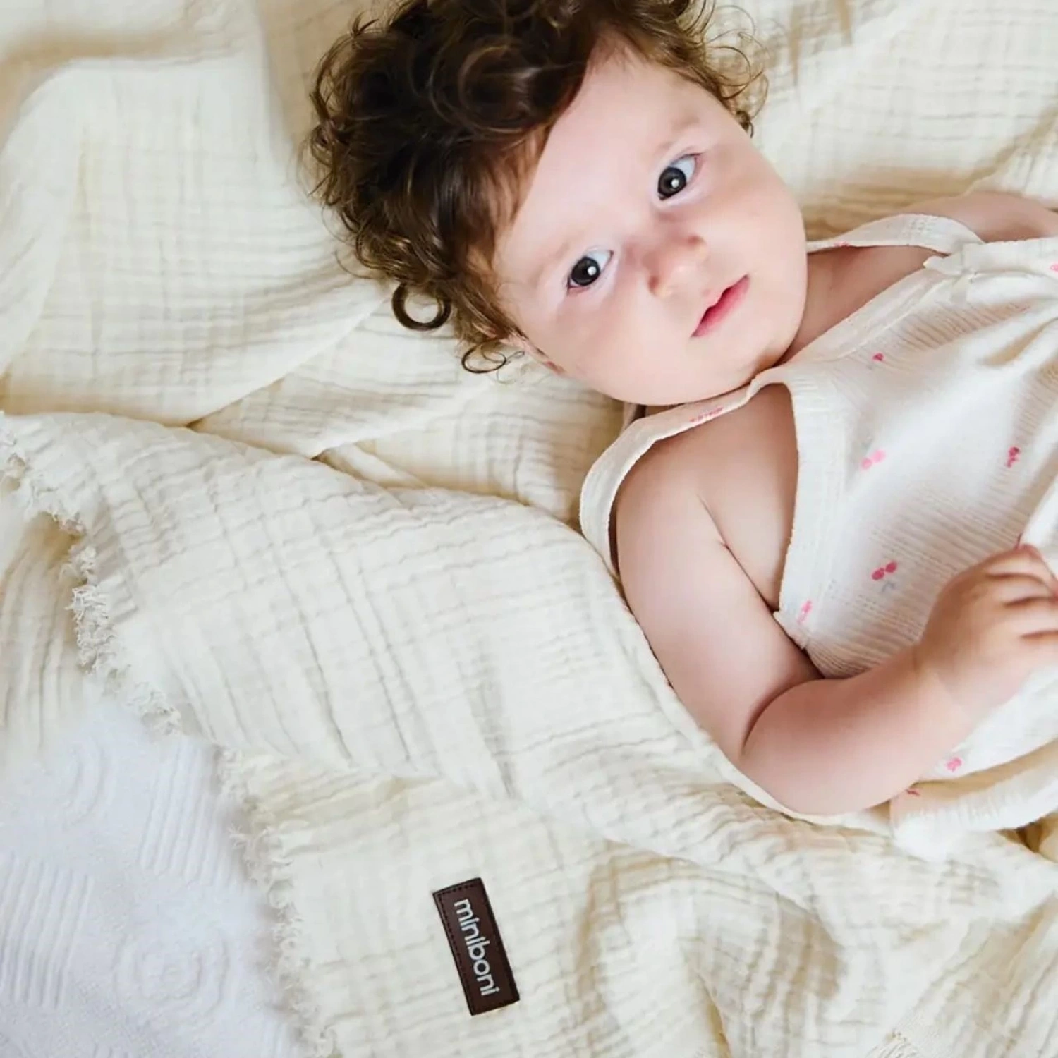 Miniboni Müslin Battaniye - Ekru