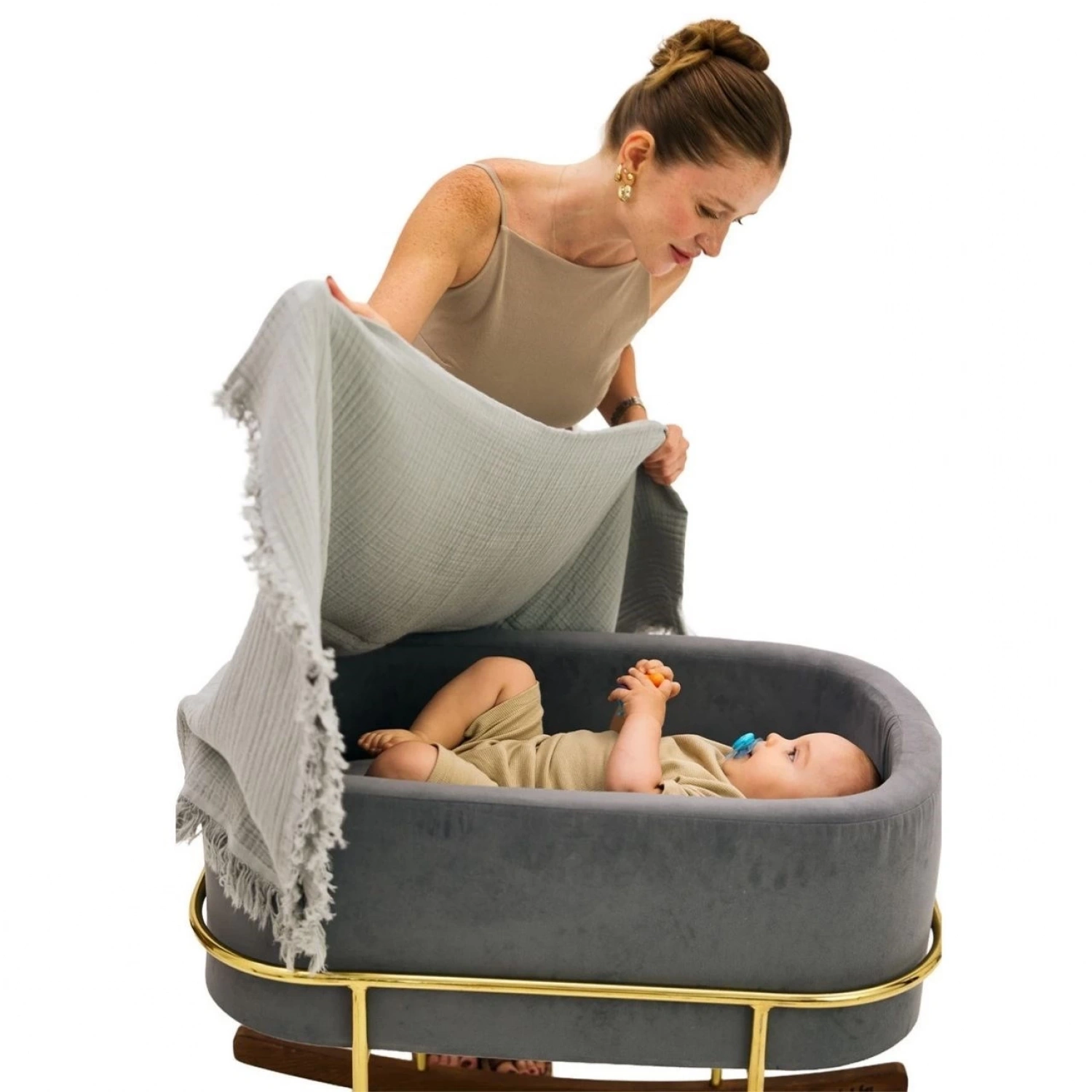 Miniboni Müslin Battaniye - Grey