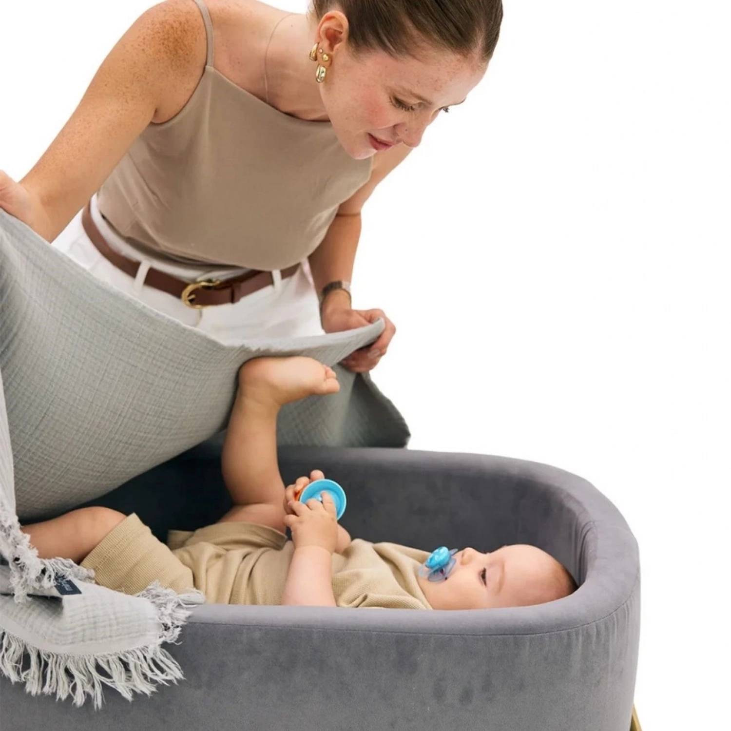 Miniboni Müslin Battaniye - Grey