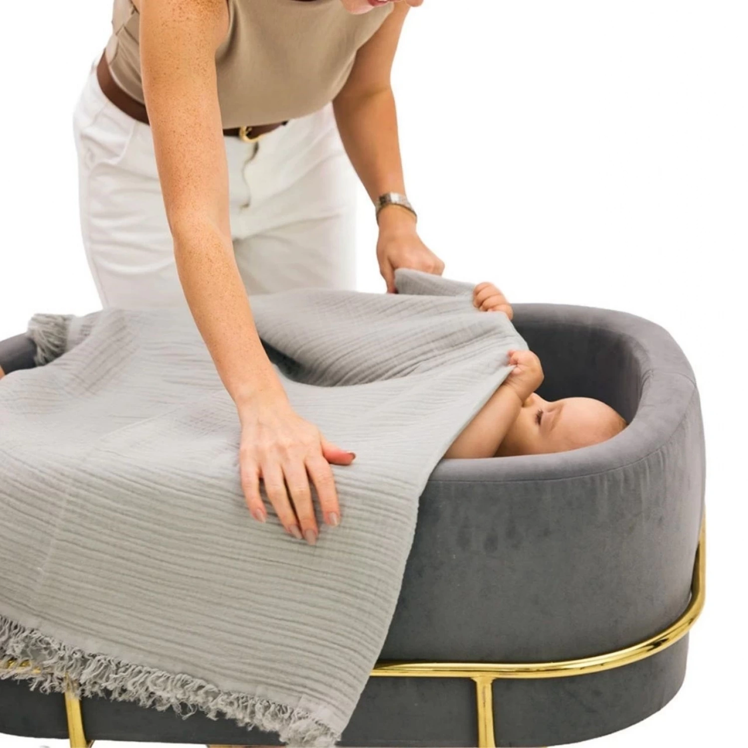 Miniboni Müslin Battaniye - Grey