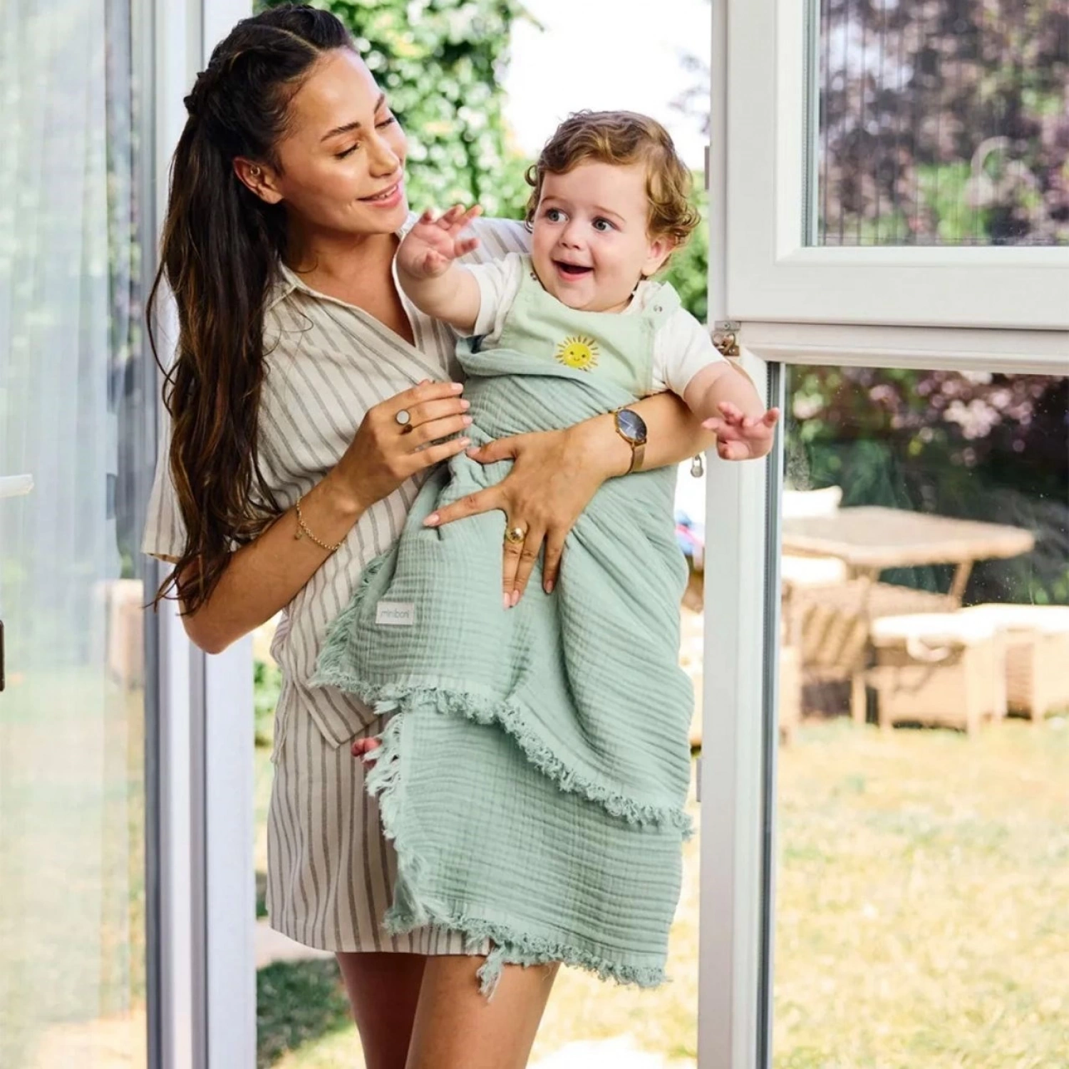 Miniboni Müslin Battaniye - Mint