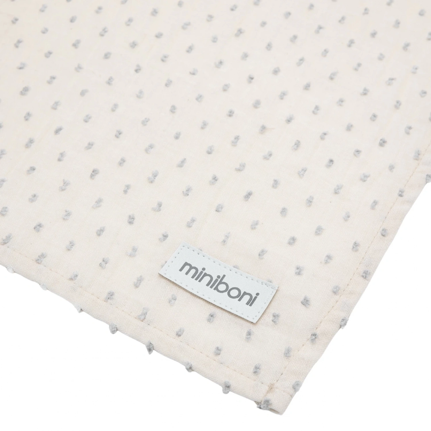 Miniboni Müslin Emzirme Örtüsü - White / Grey