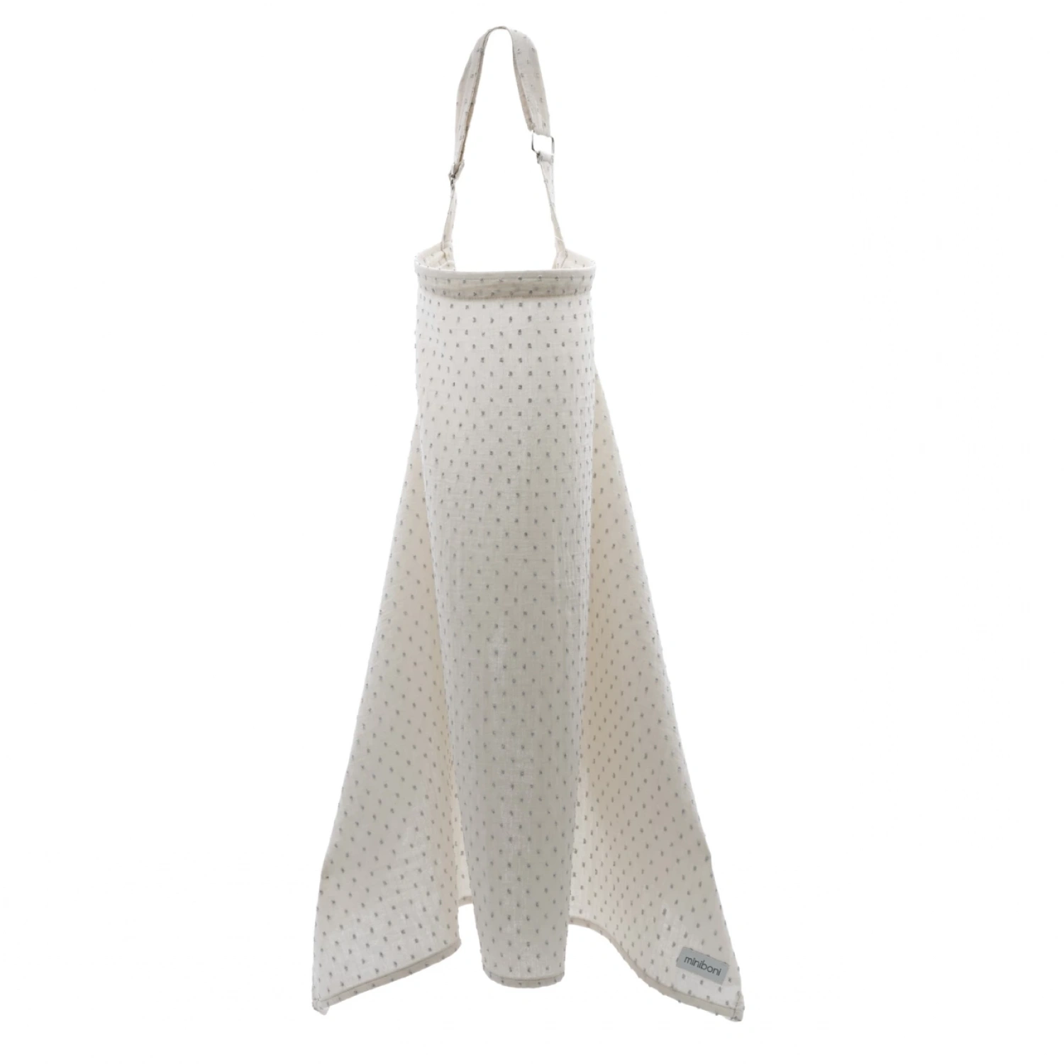 Miniboni Müslin Emzirme Örtüsü - White / Grey