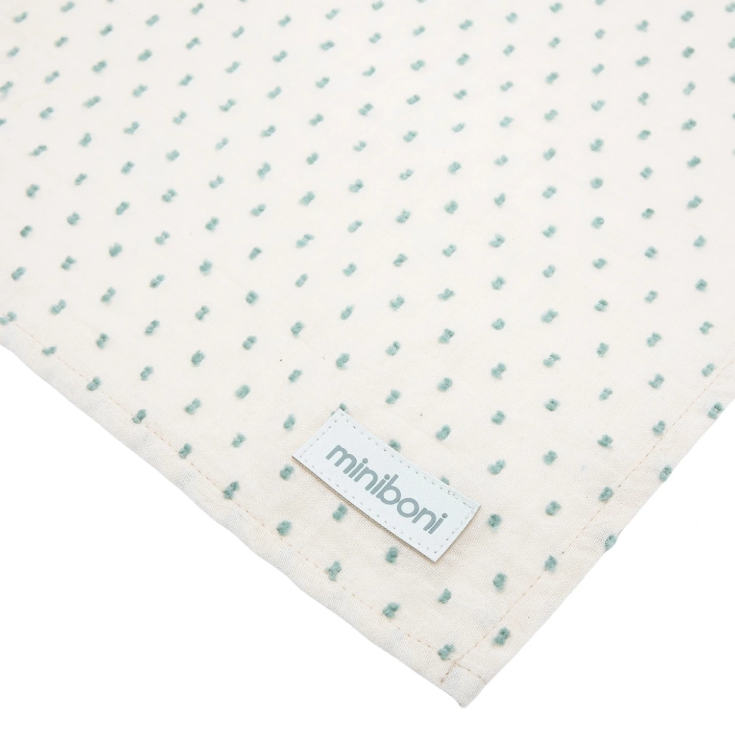 Miniboni Müslin Emzirme Örtüsü - White / Mint