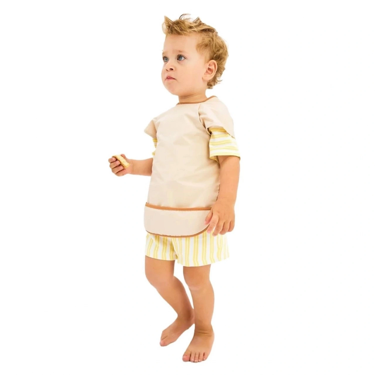 Miniboni Oyun & Mama Önlüğü Kısa Kollu - Beige