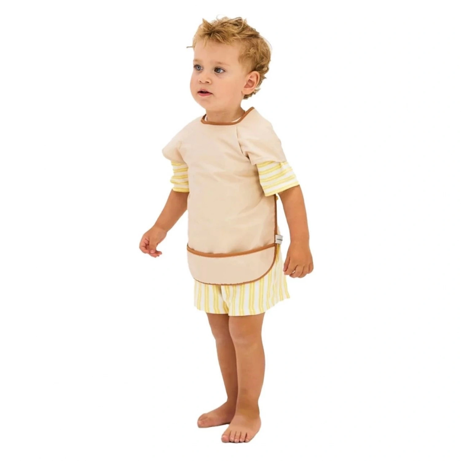 Miniboni Oyun & Mama Önlüğü Kısa Kollu - Beige